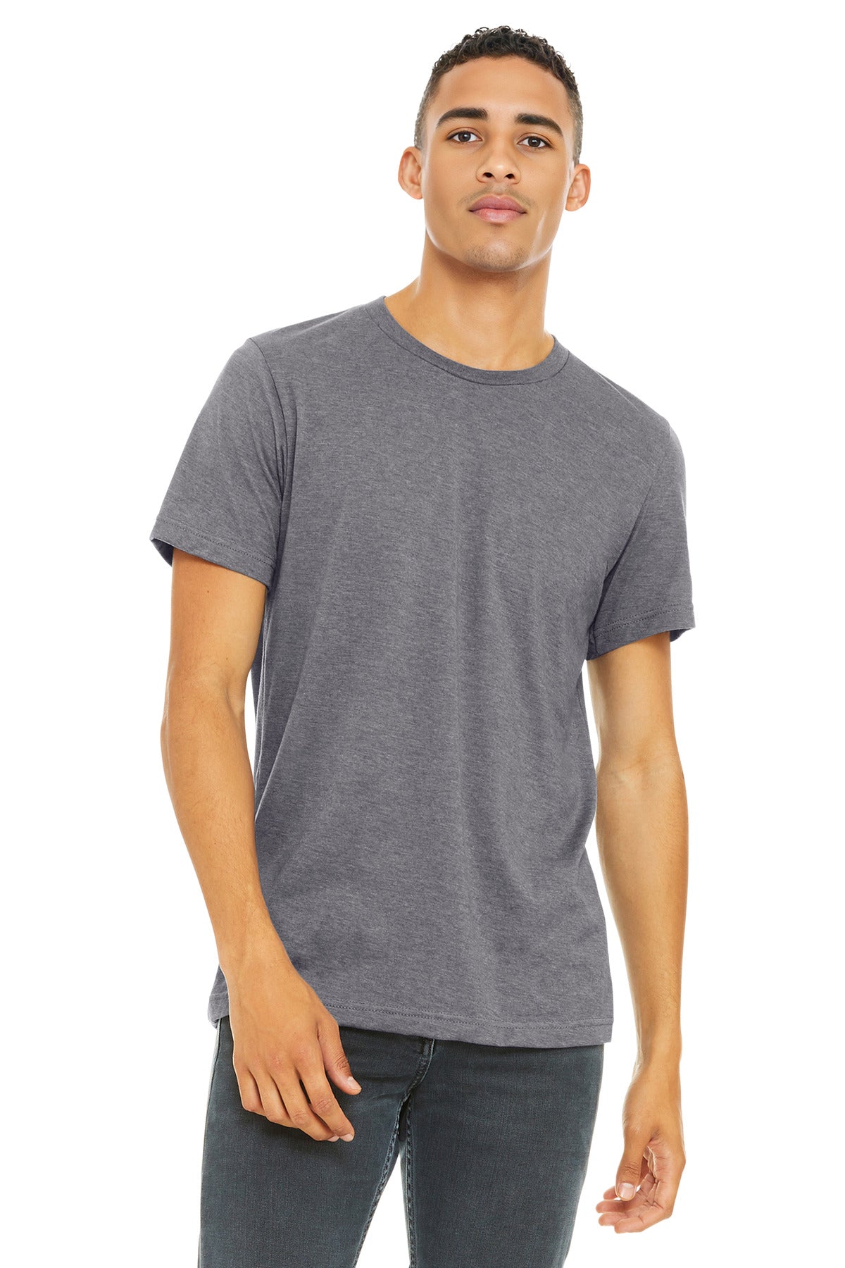 BELLA+CANVAS Unisex Heather CVC Short Sleeve Tee. BC3001CVC - Heather Storm - front