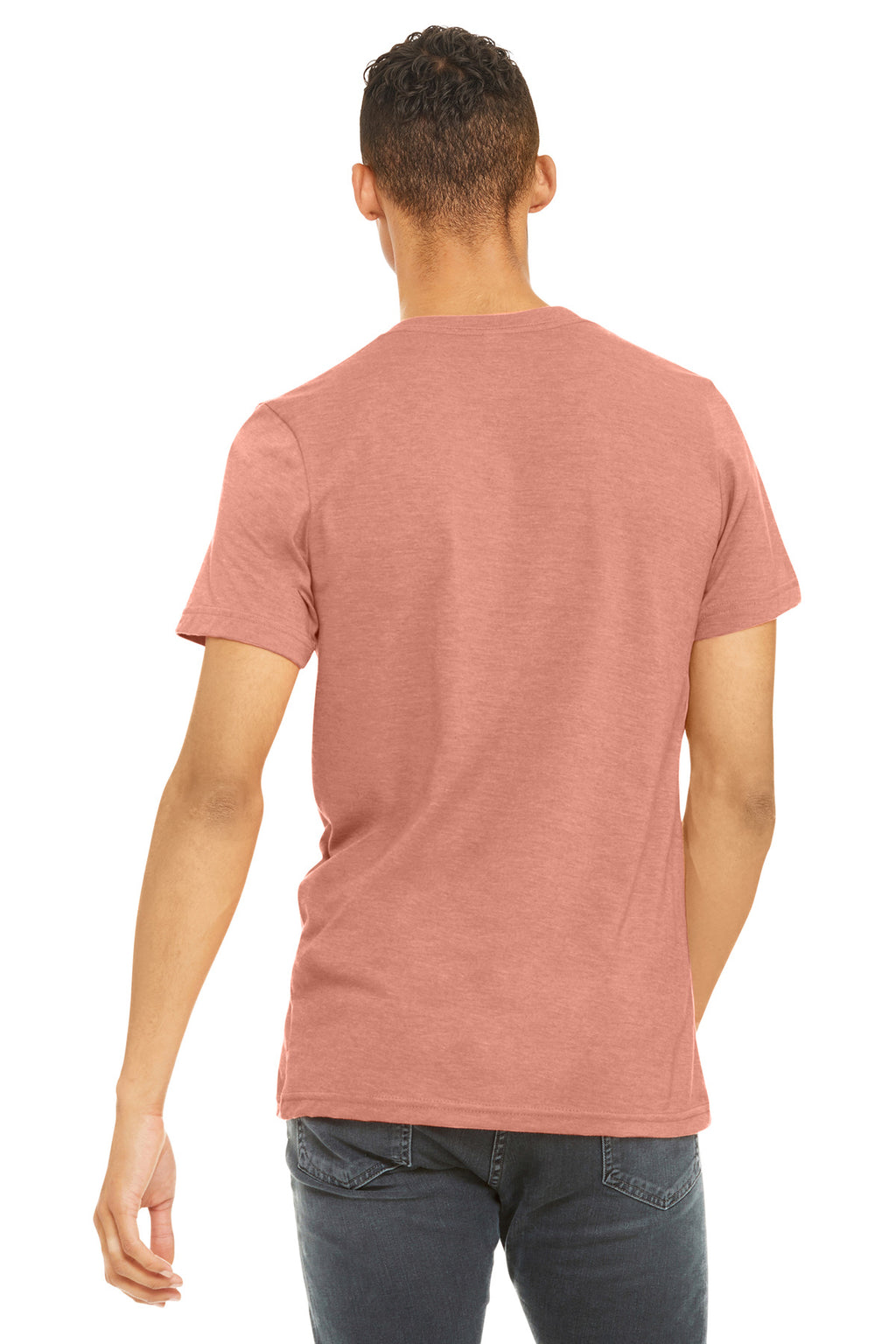 BELLA+CANVAS Unisex Heather CVC Short Sleeve Tee. BC3001CVC - Heather Sunset - back