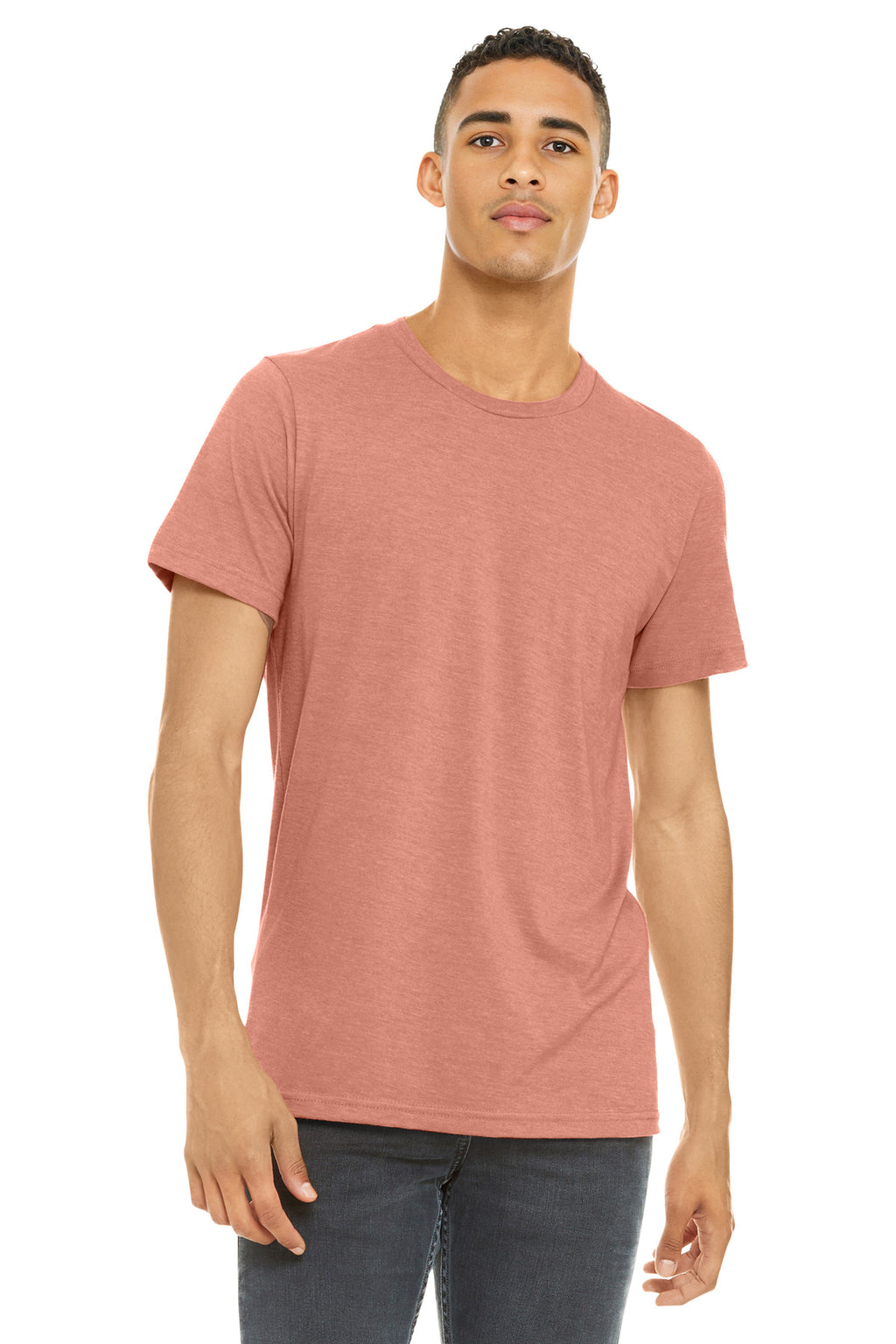 BELLA+CANVAS Unisex Heather CVC Short Sleeve Tee. BC3001CVC - Heather Sunset - front