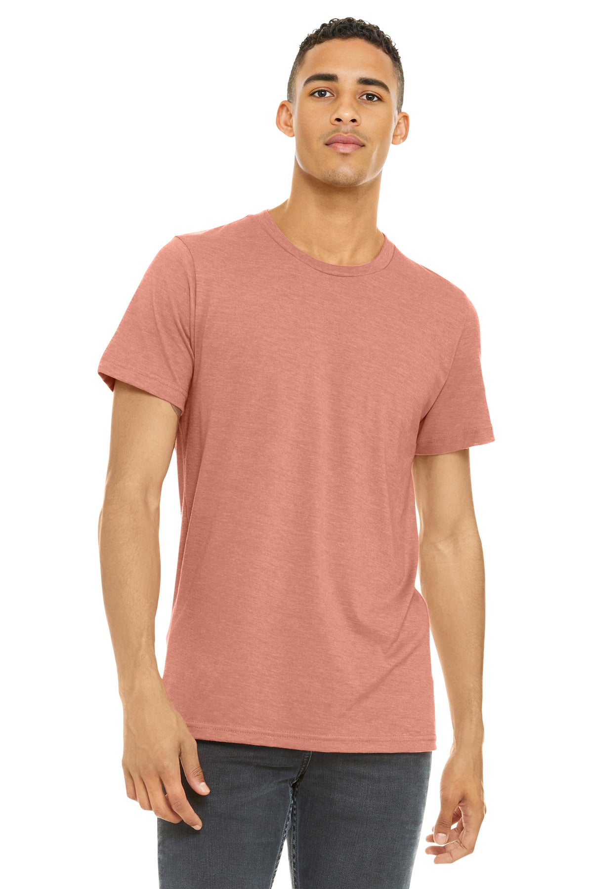 BELLA+CANVAS Unisex Heather CVC Short Sleeve Tee. BC3001CVC - Heather Sunset - front