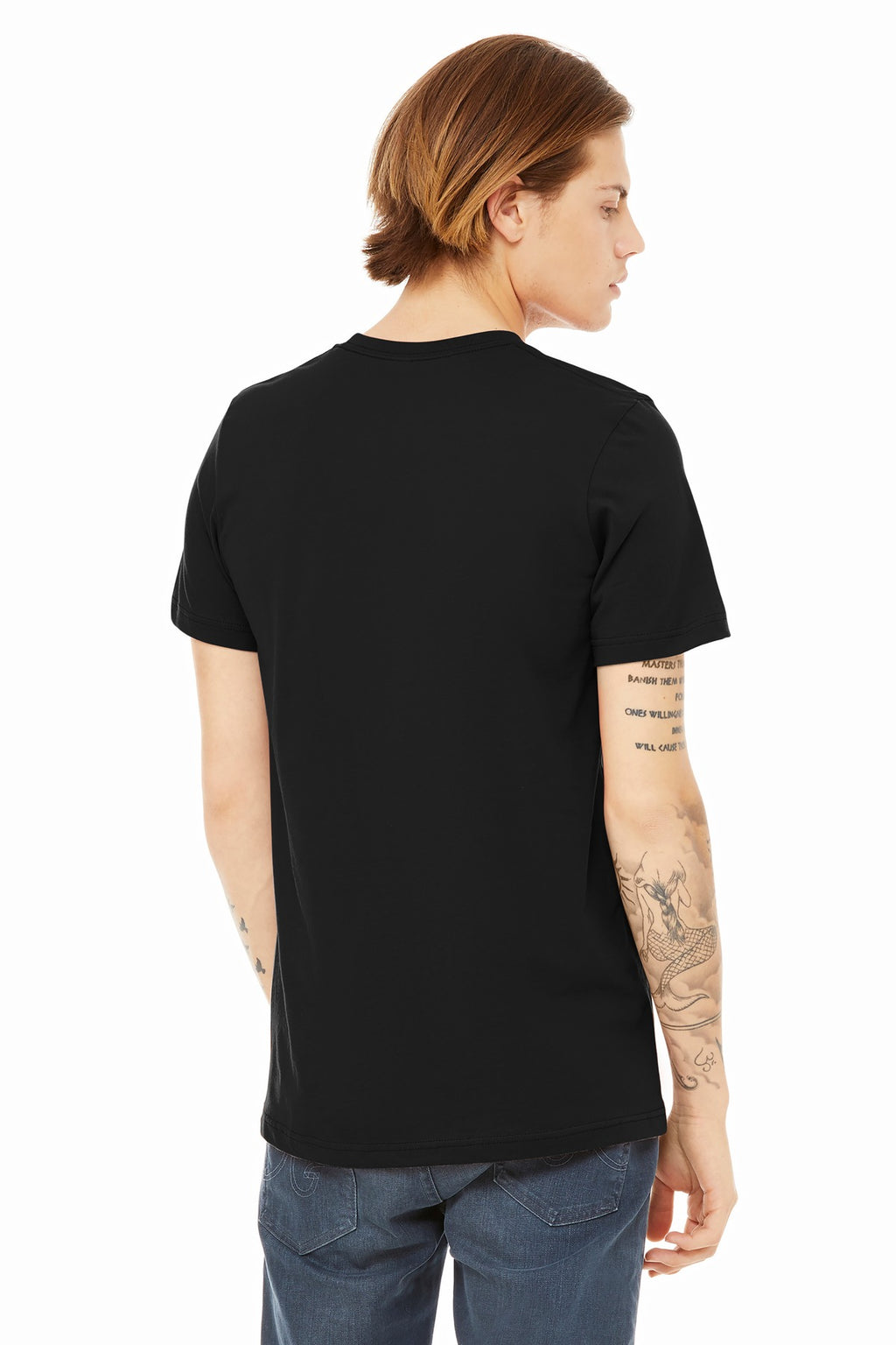 BELLA+CANVAS Unisex Heather CVC Short Sleeve Tee. BC3001CVC - Solid Black Blend - back