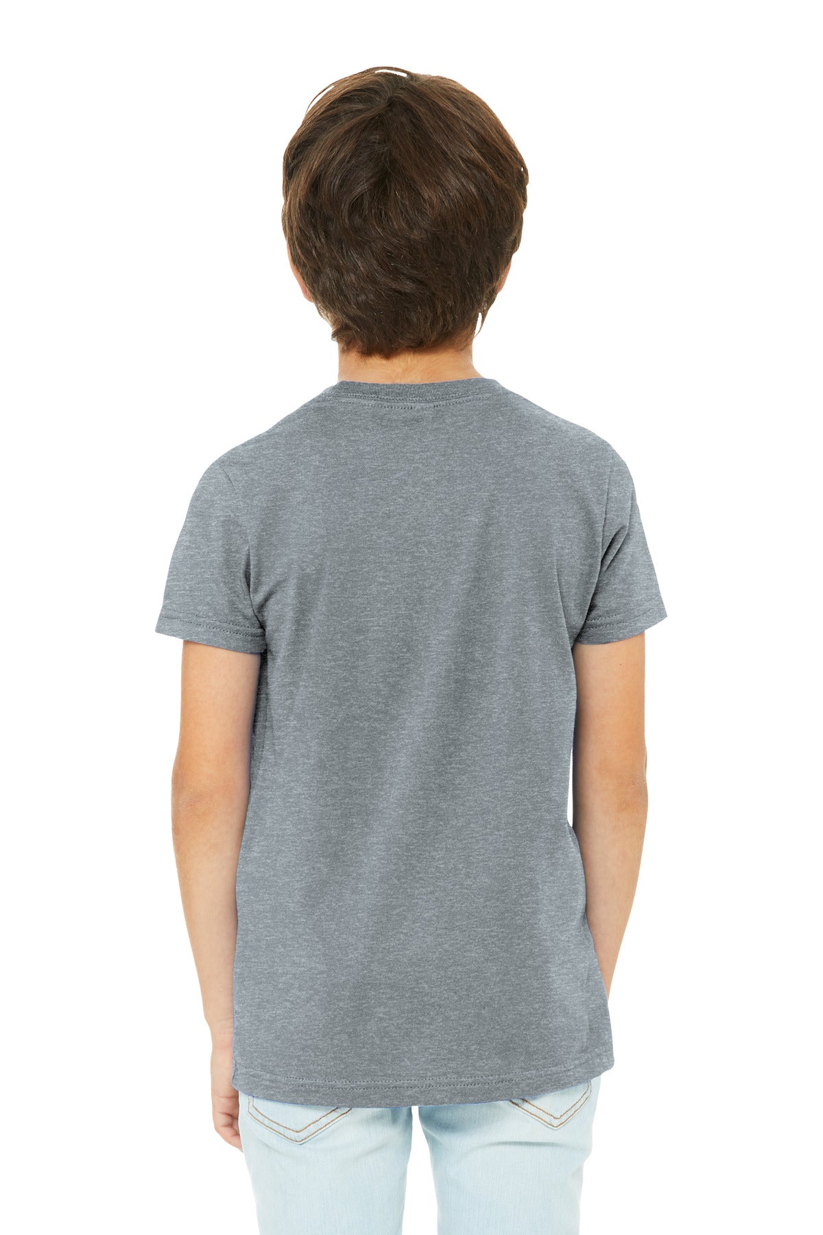 BELLA+CANVAS Youth Heather CVC Tee BC3001YCVC - Athletic Heather - back