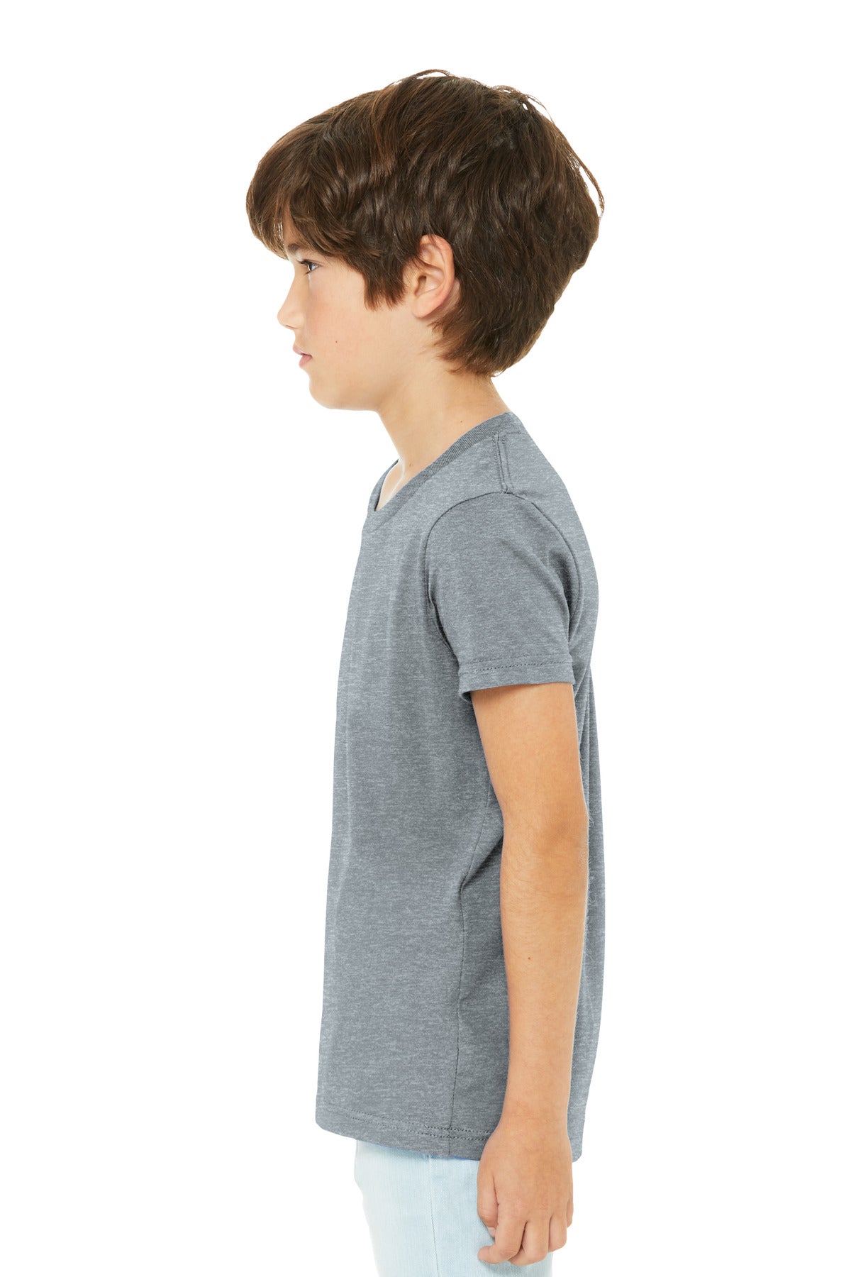 BELLA+CANVAS Youth Heather CVC Tee BC3001YCVC - Athletic Heather - side