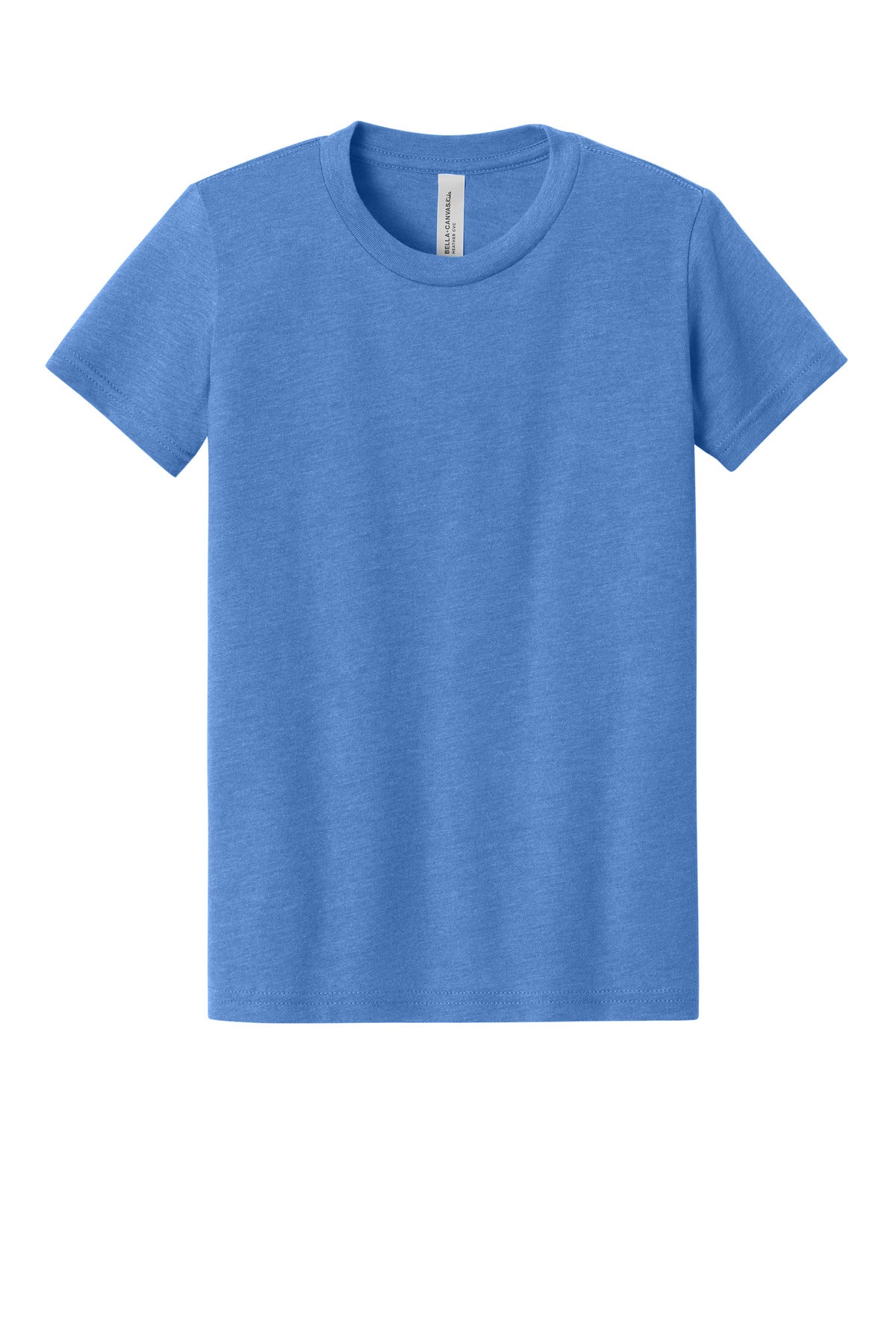BELLA+CANVAS Youth Heather CVC Tee BC3001YCVC - Heather Columbia Blue - front