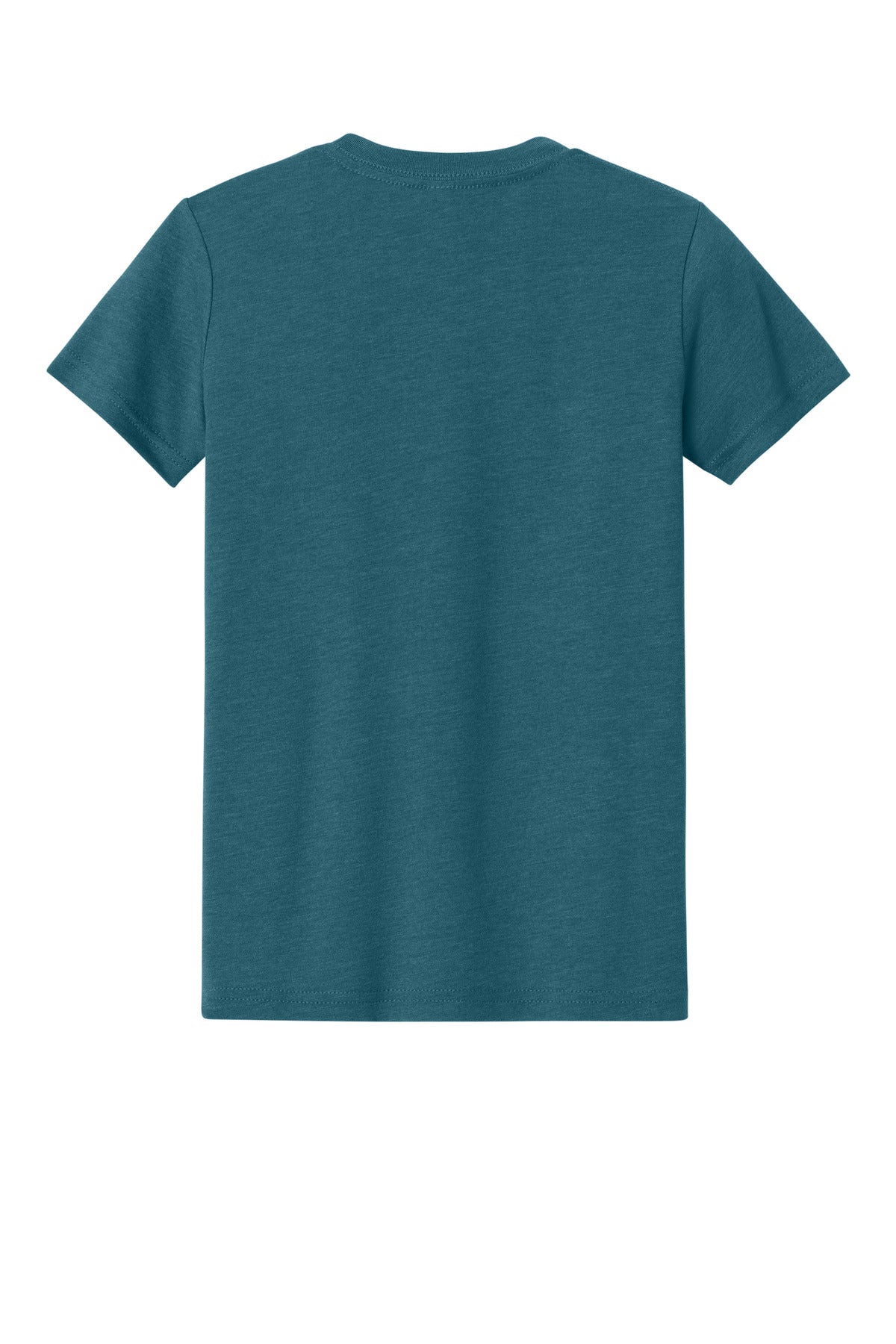 BELLA+CANVAS Youth Heather CVC Tee BC3001YCVC - Heather Deep Teal - back