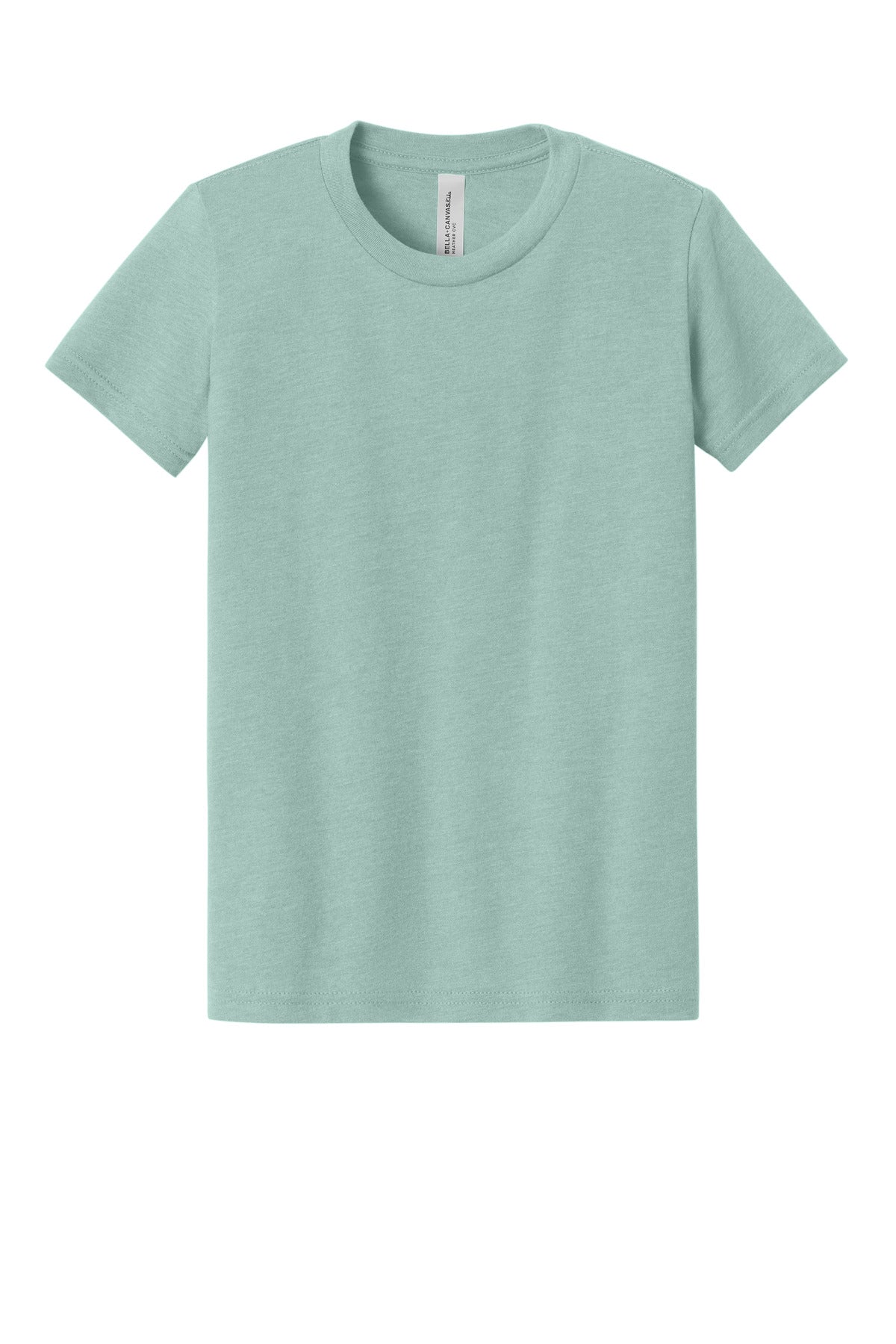 BELLA+CANVAS Youth Heather CVC Tee BC3001YCVC - Heather Dusty Blue - front