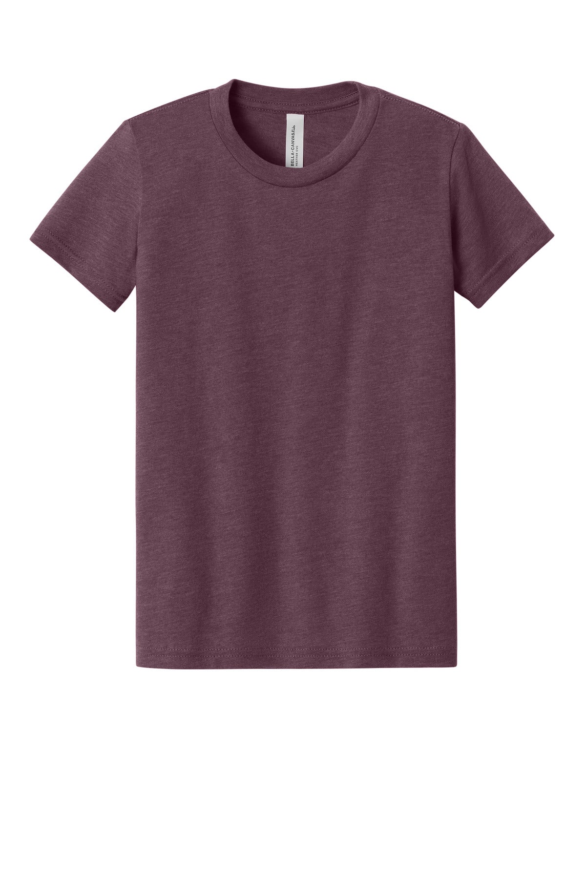BELLA+CANVAS Youth Heather CVC Tee BC3001YCVC - Heather Maroon - front