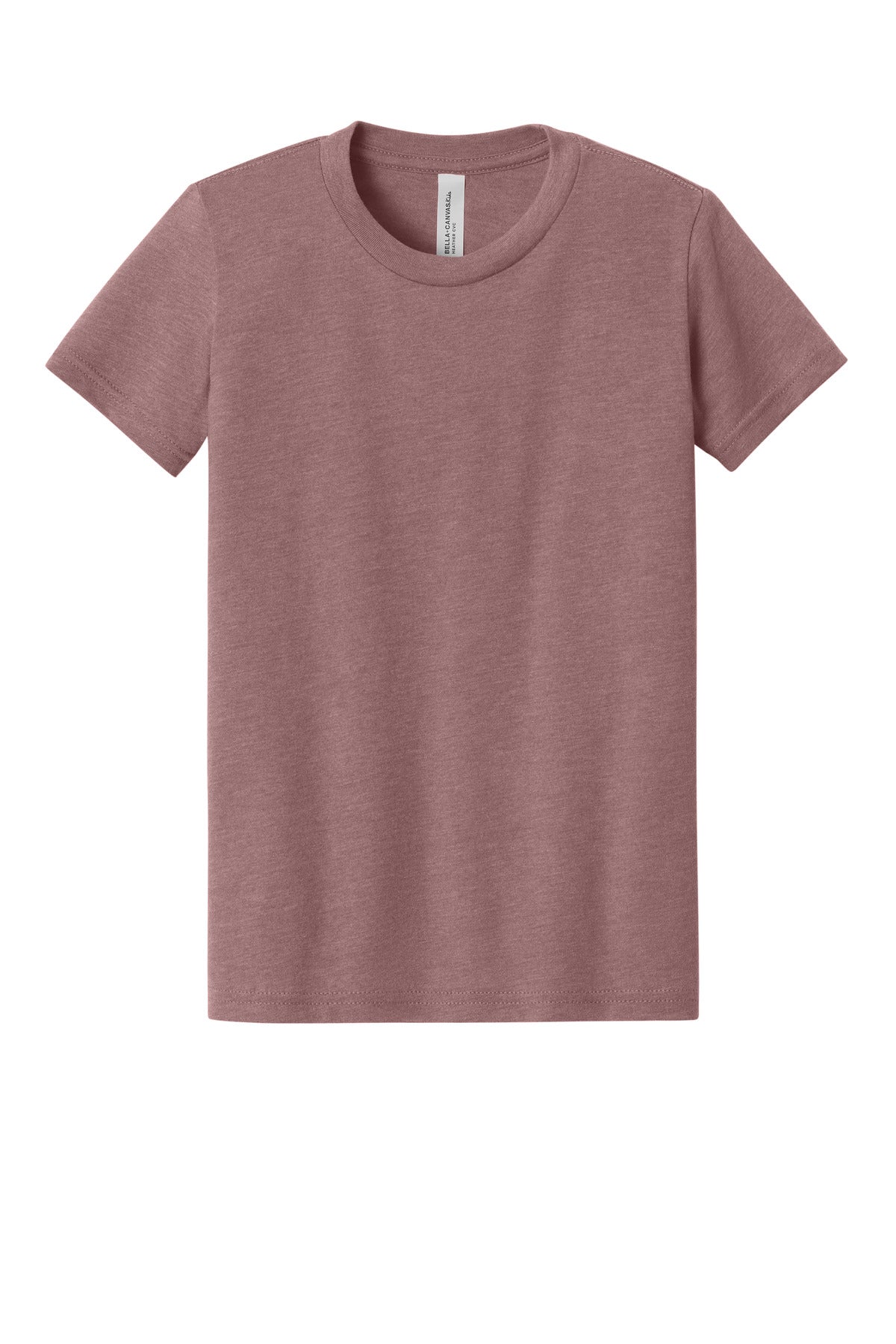 BELLA+CANVAS Youth Heather CVC Tee BC3001YCVC - Heather Mauve - front