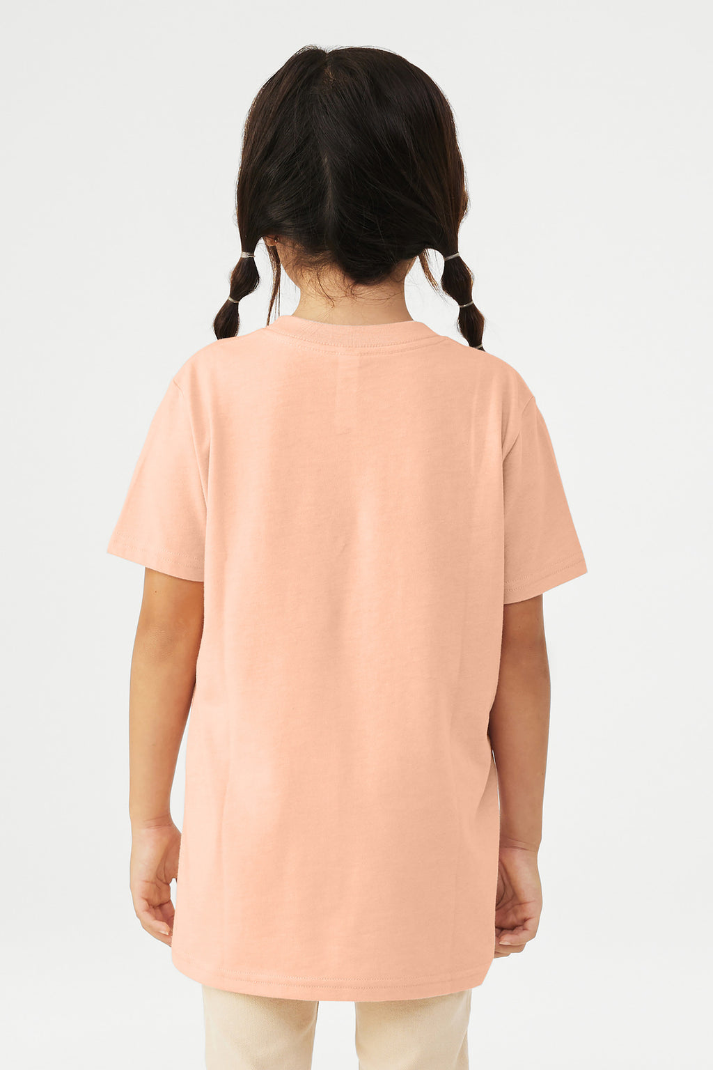 BELLA+CANVAS Youth Heather CVC Tee BC3001YCVC - Heather Peach - back