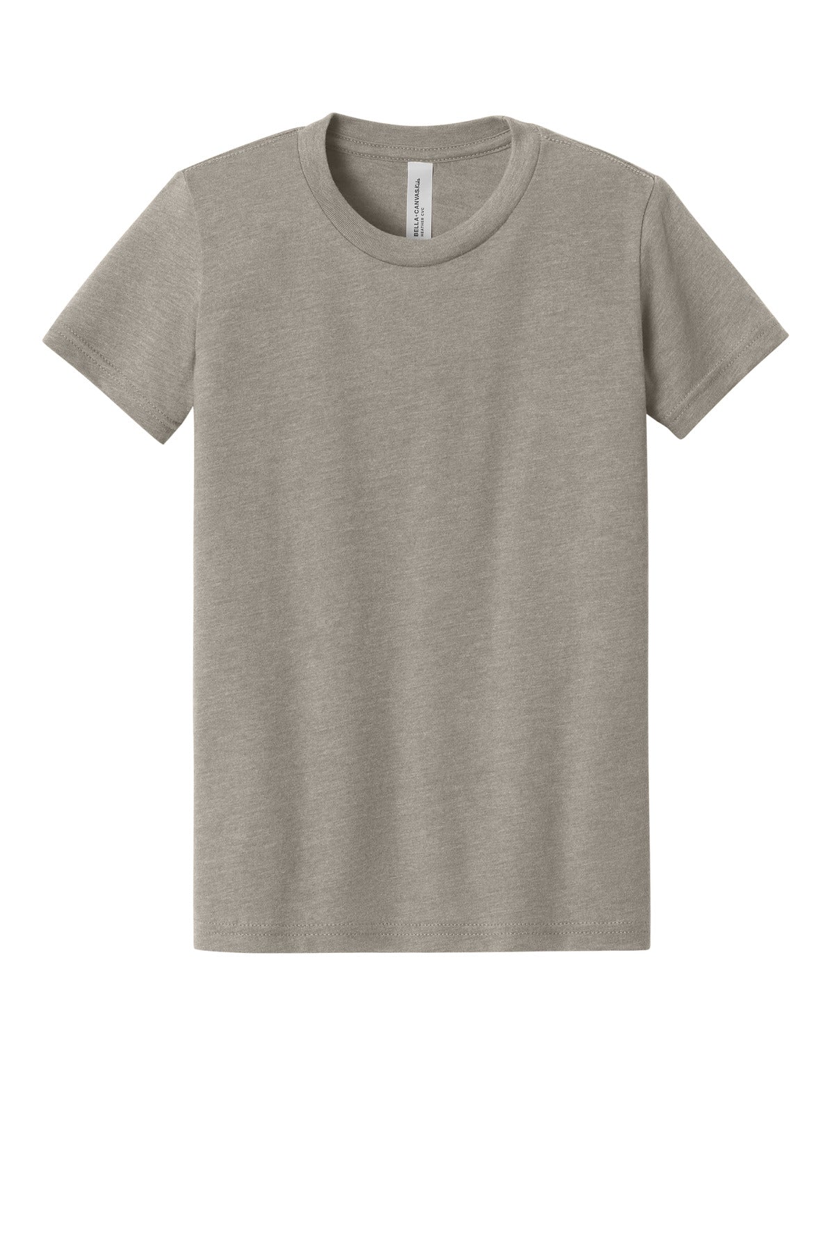 BELLA+CANVAS Youth Heather CVC Tee BC3001YCVC - Heather Stone - front