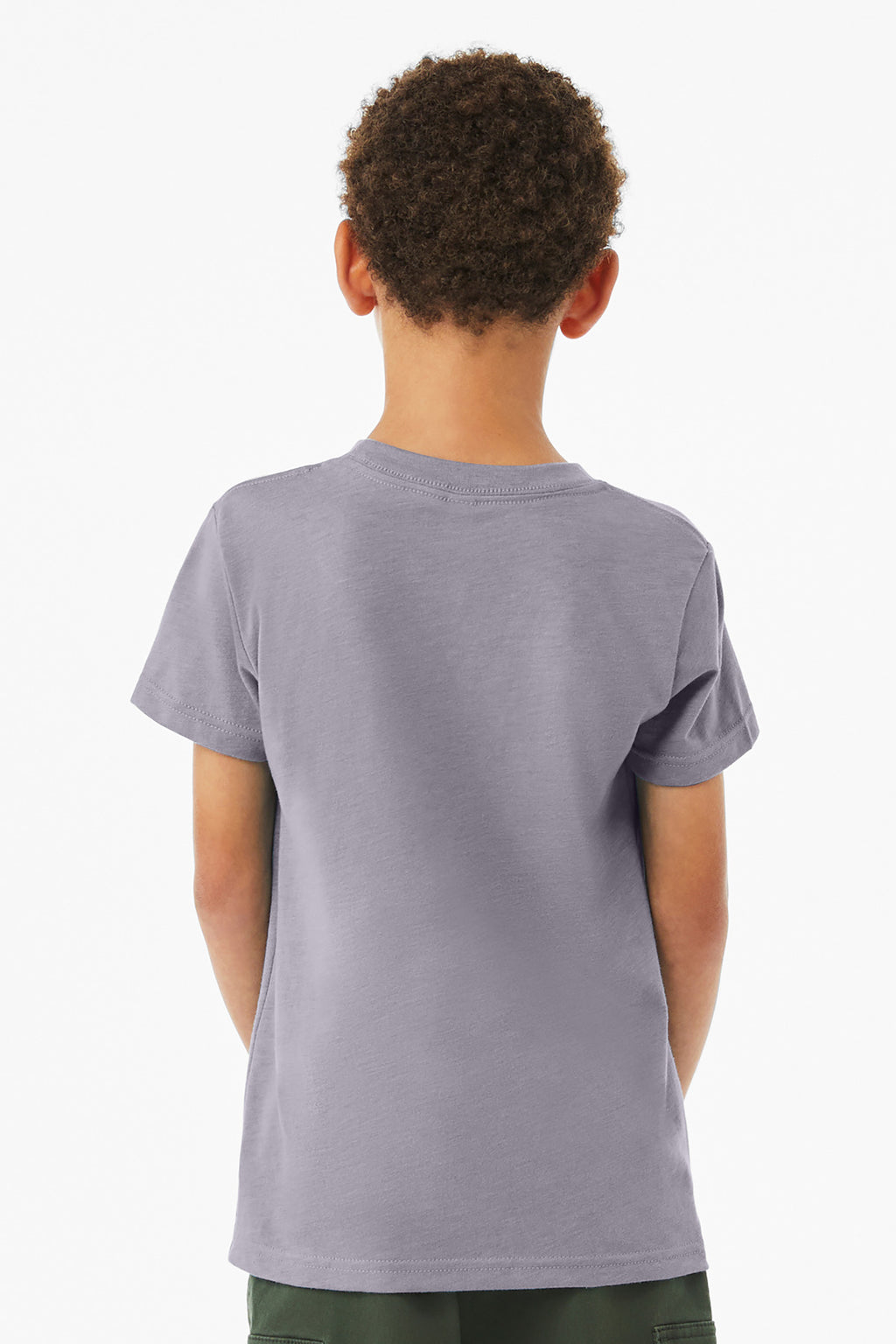 BELLA+CANVAS Youth Heather CVC Tee BC3001YCVC - Heather Storm - back