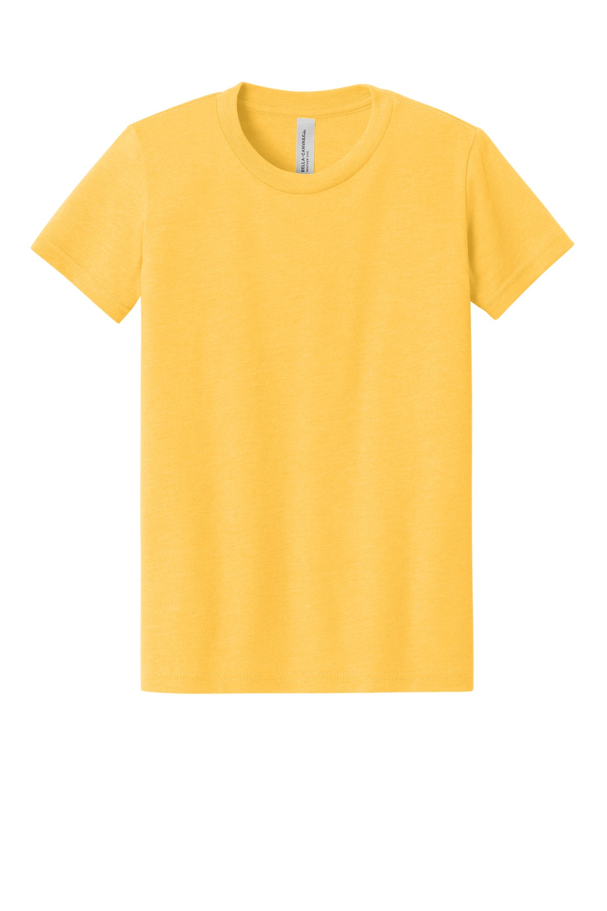 BELLA+CANVAS Youth Heather CVC Tee BC3001YCVC - Heather Yellow Gold - front