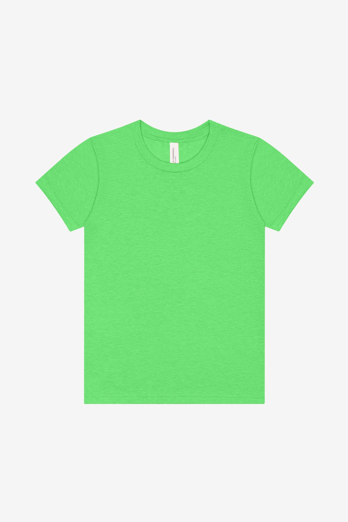 BELLA+CANVAS Youth Heather CVC Tee BC3001YCVC - Neon Green - front