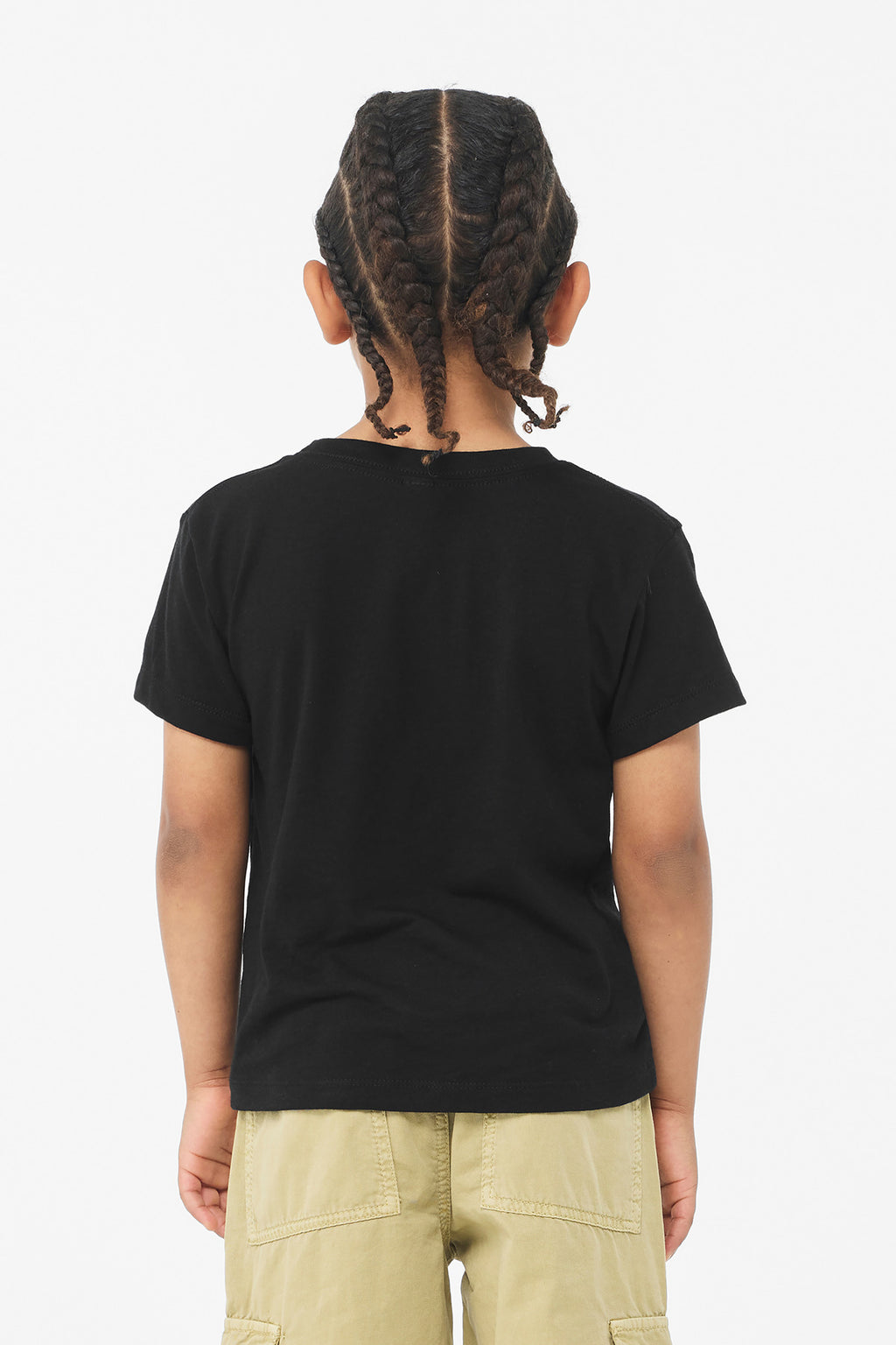 BELLA+CANVAS Youth Heather CVC Tee BC3001YCVC - Solid Black Blend - back