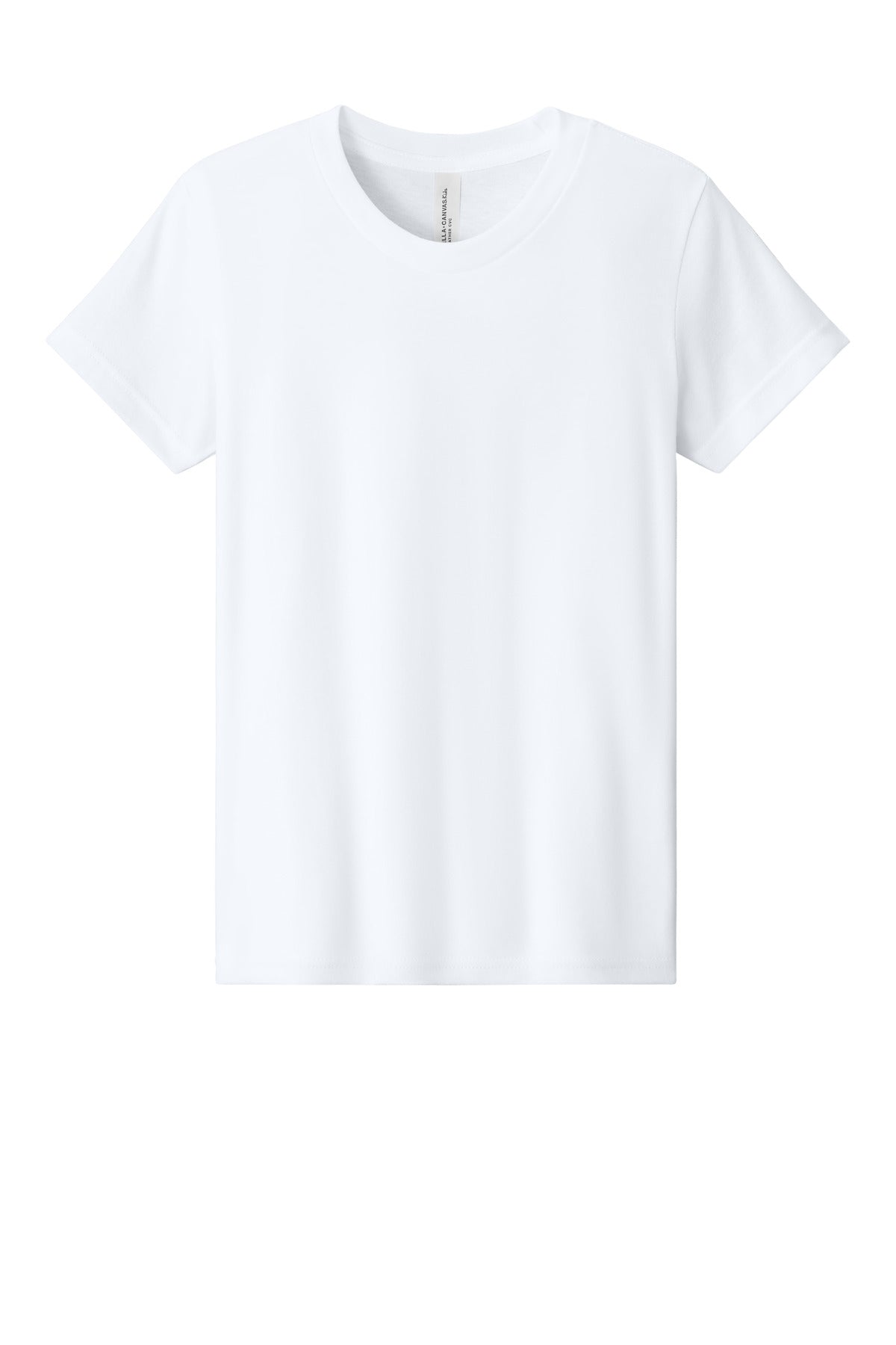 BELLA+CANVAS Youth Heather CVC Tee BC3001YCVC - Solid White Blend - front