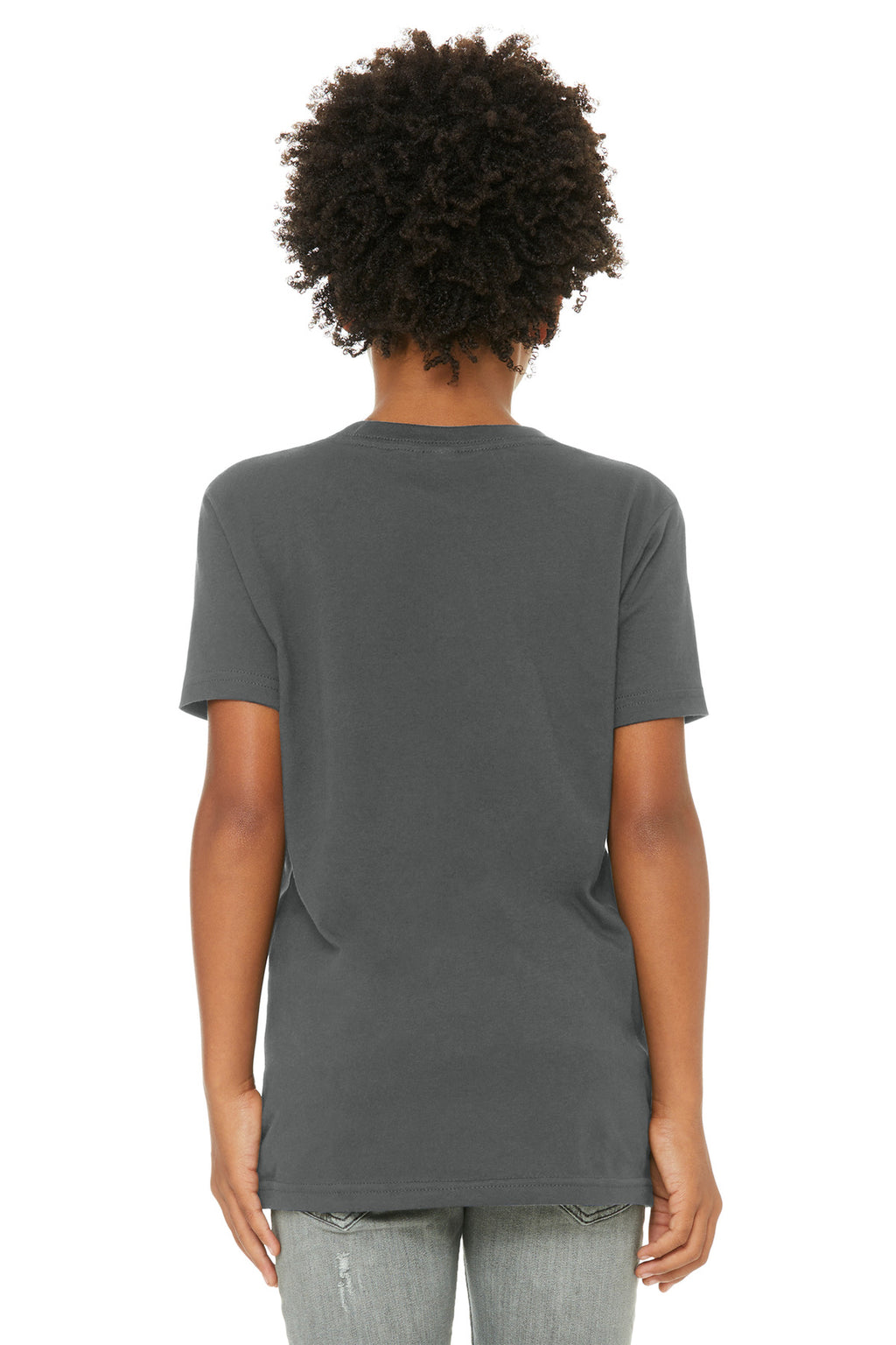 BELLA+CANVAS Youth Jersey Short Sleeve Tee. BC3001Y - Asphalt - back