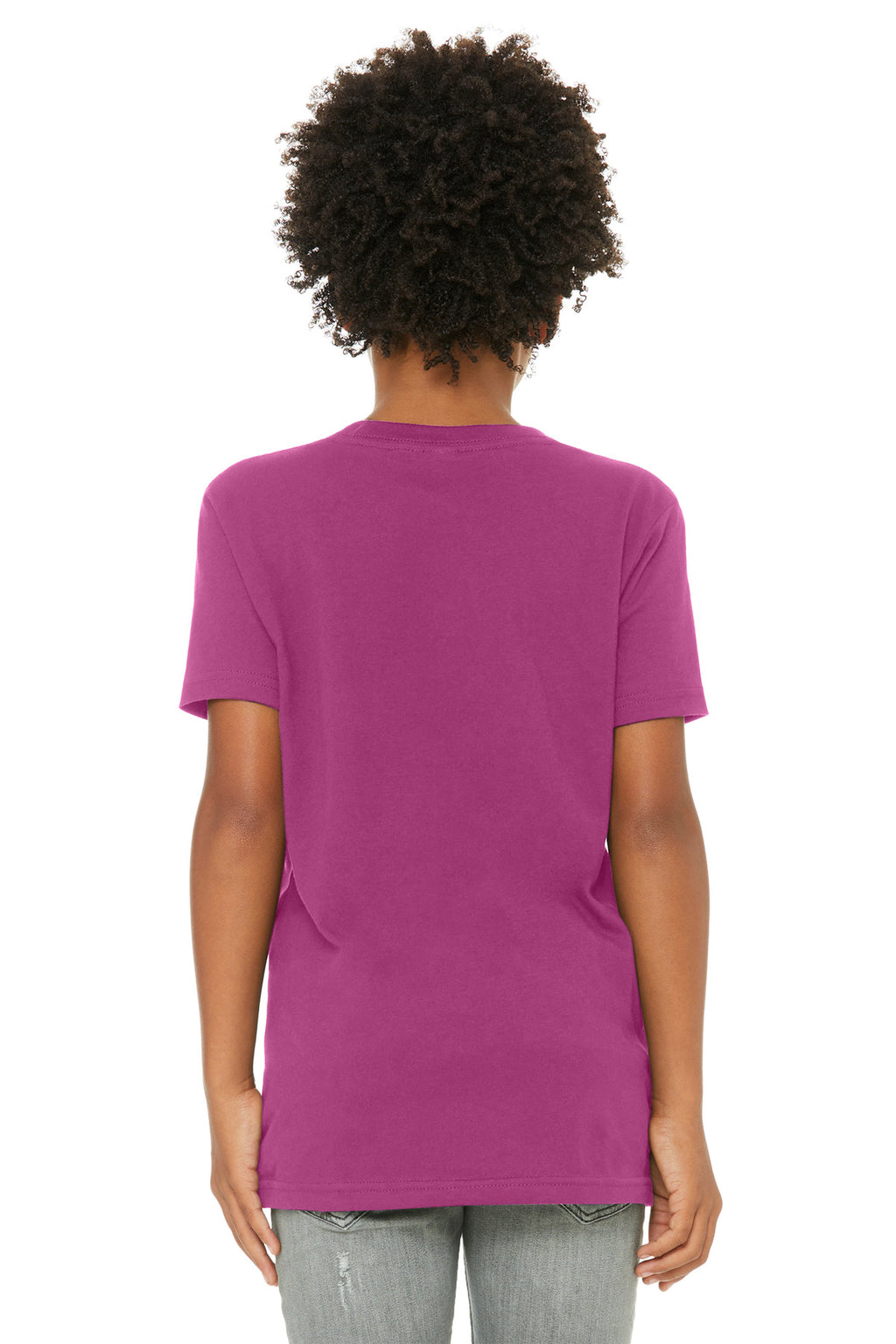 BELLA+CANVAS Youth Jersey Short Sleeve Tee. BC3001Y - Berry - back