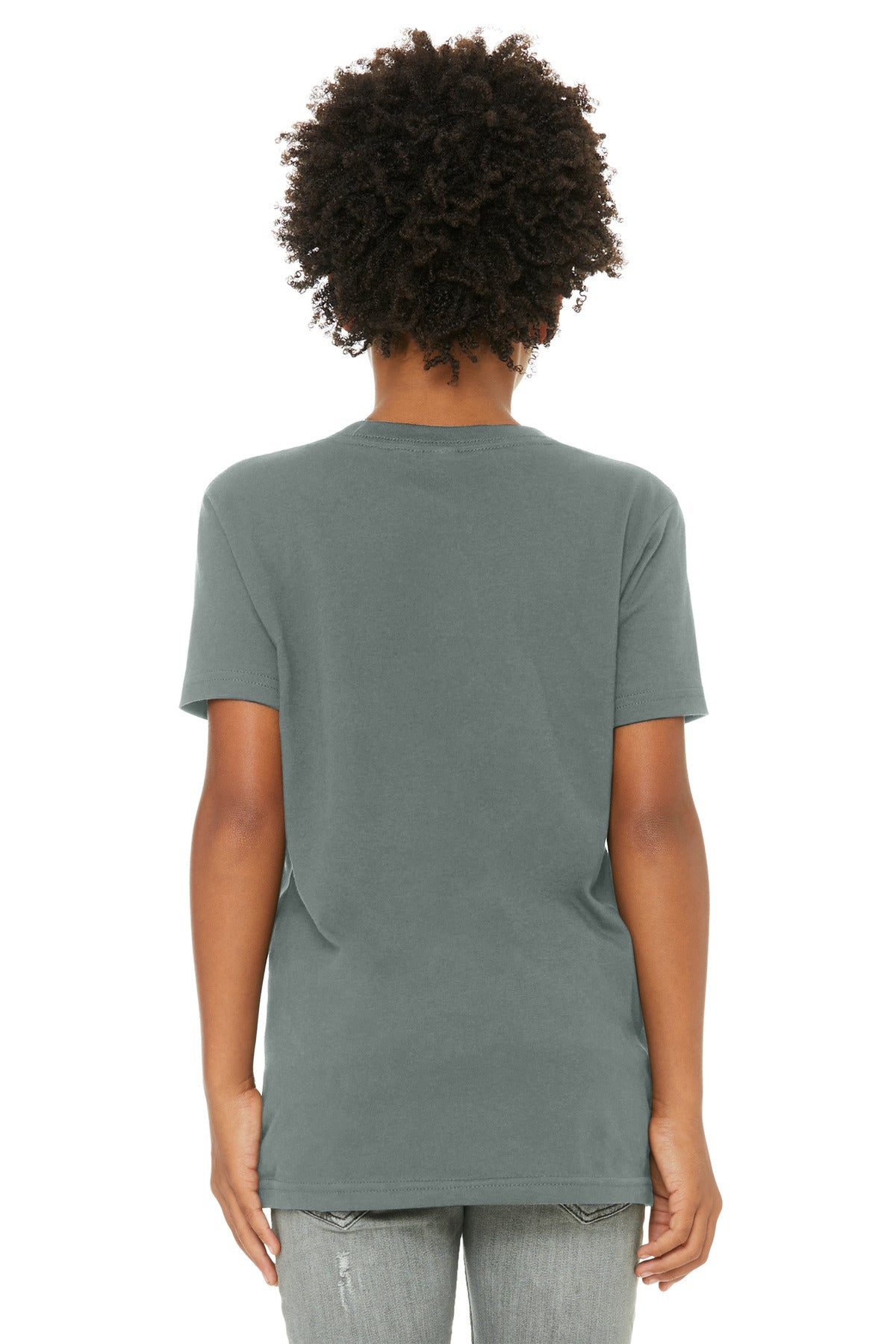 BELLA+CANVAS Youth Jersey Short Sleeve Tee. BC3001Y - Blue Storm - back