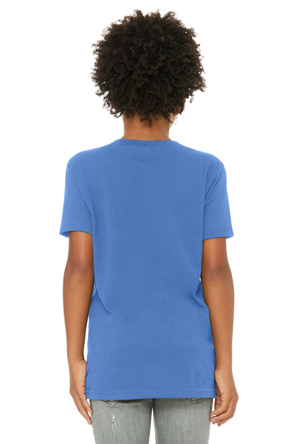 BELLA+CANVAS Youth Jersey Short Sleeve Tee. BC3001Y - Columbia Blue - back