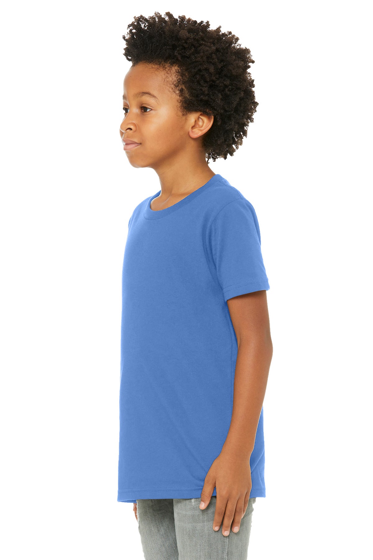 BELLA+CANVAS Youth Jersey Short Sleeve Tee. BC3001Y - Columbia Blue - side