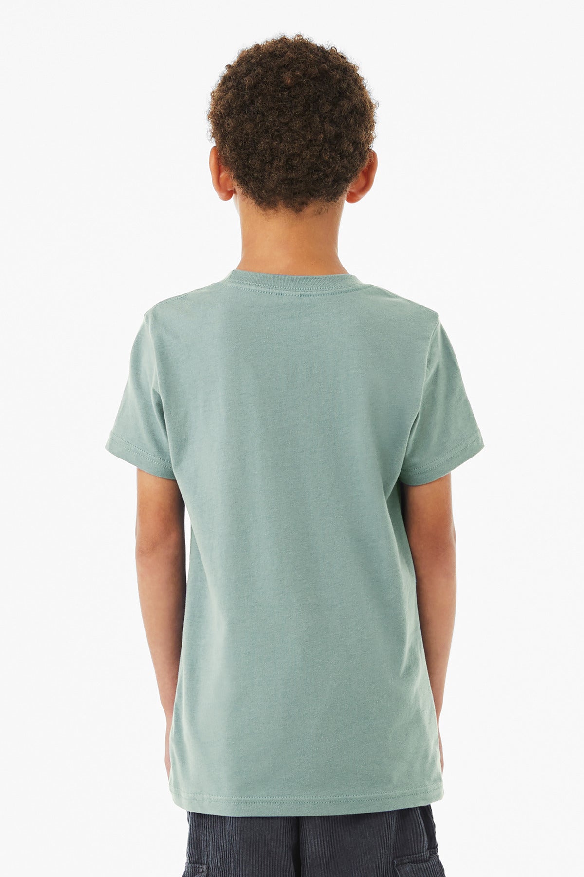 BELLA+CANVAS Youth Jersey Short Sleeve Tee. BC3001Y - Dusty Blue - back