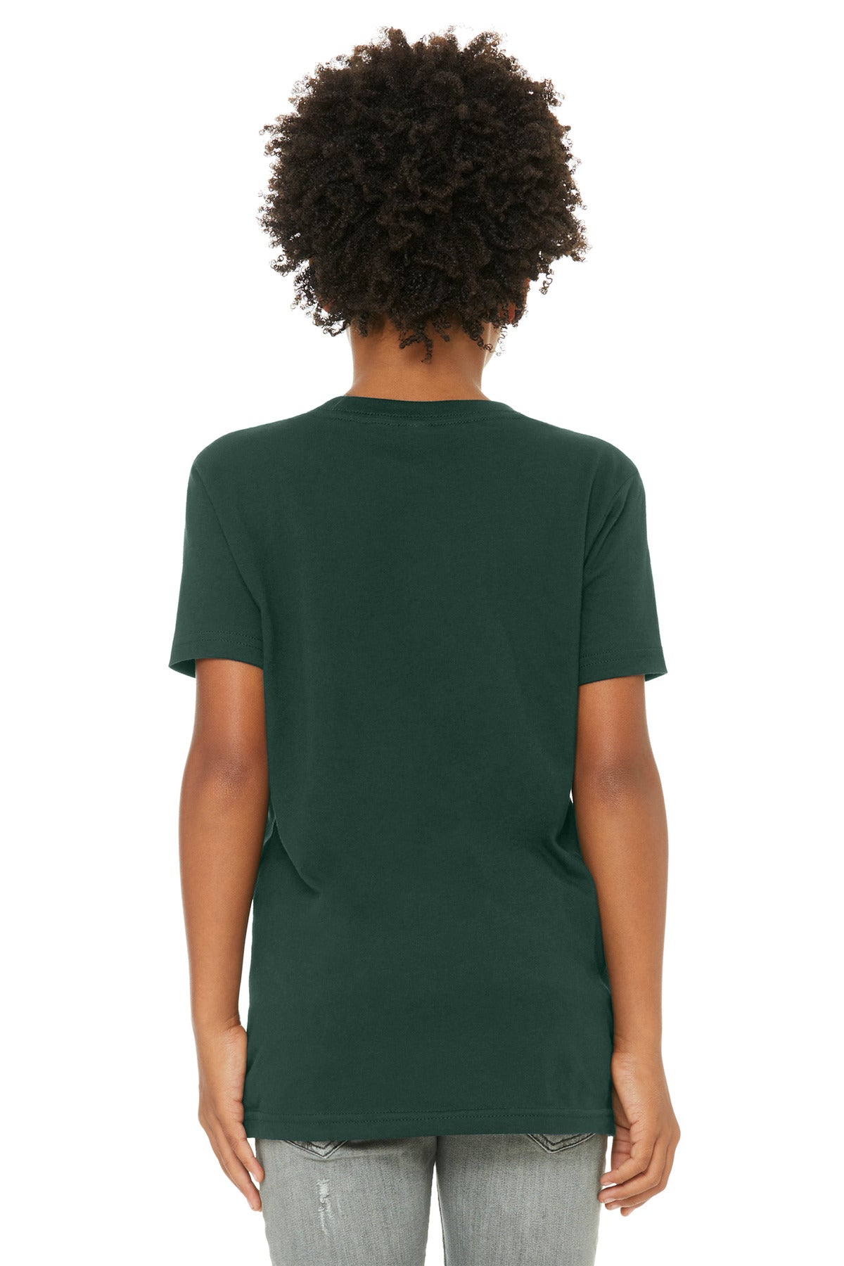 BELLA+CANVAS Youth Jersey Short Sleeve Tee. BC3001Y - Forest - back