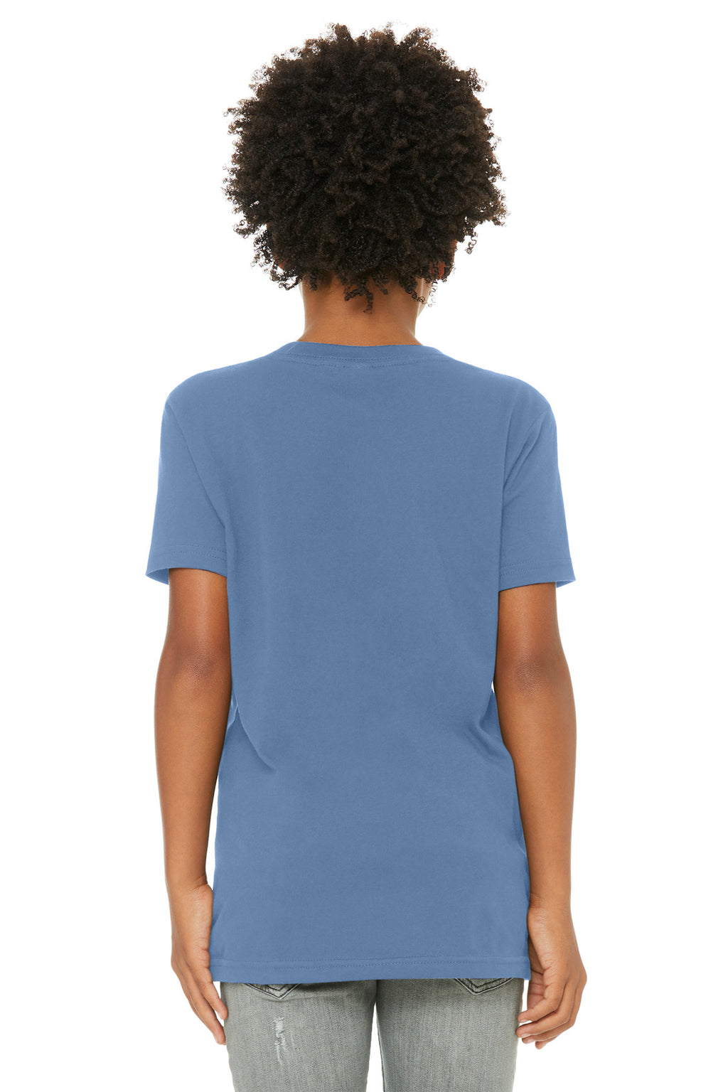 BELLA+CANVAS Youth Jersey Short Sleeve Tee. BC3001Y - Lavender Blue - back