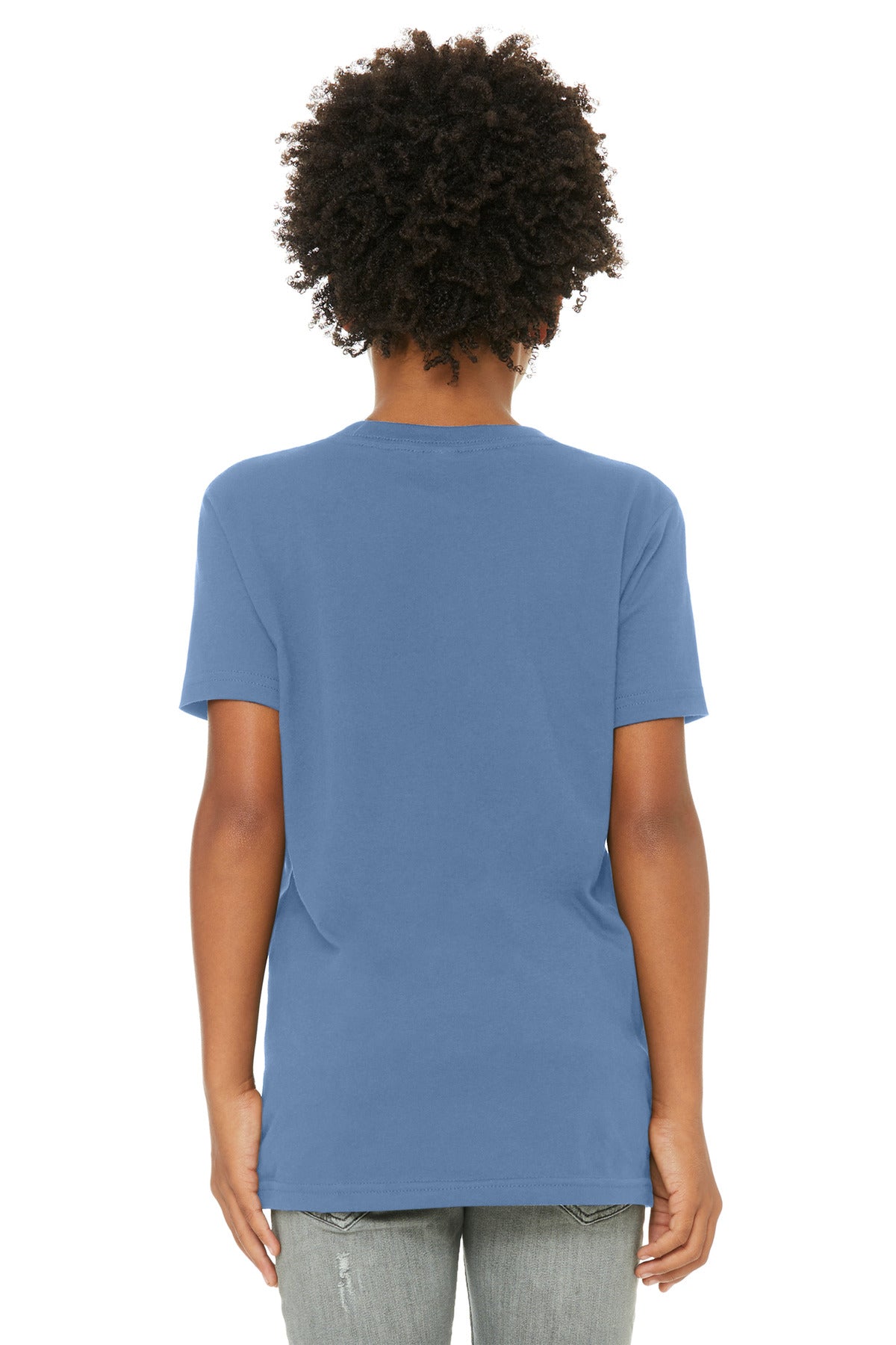 BELLA+CANVAS Youth Jersey Short Sleeve Tee. BC3001Y - Lavender Blue - back