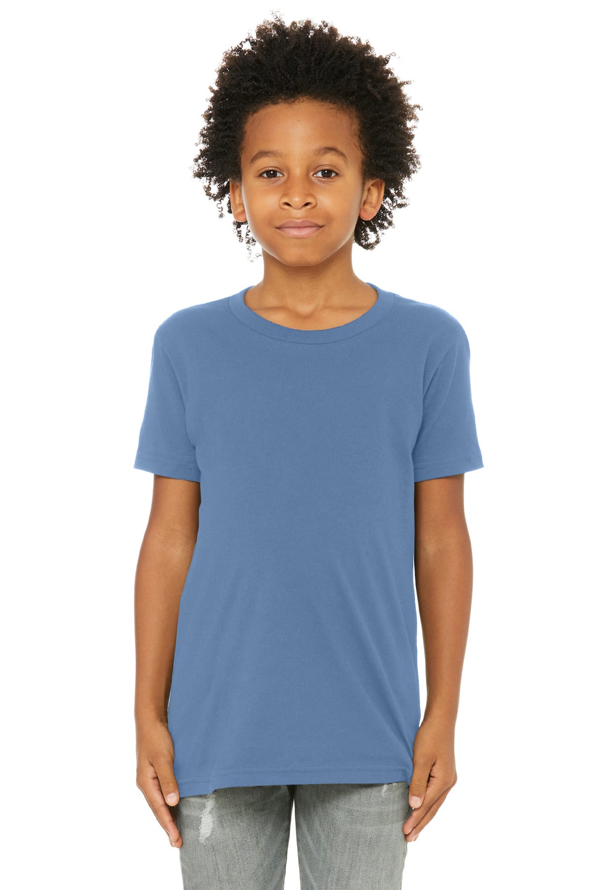 BELLA+CANVAS Youth Jersey Short Sleeve Tee. BC3001Y - Lavender Blue - front