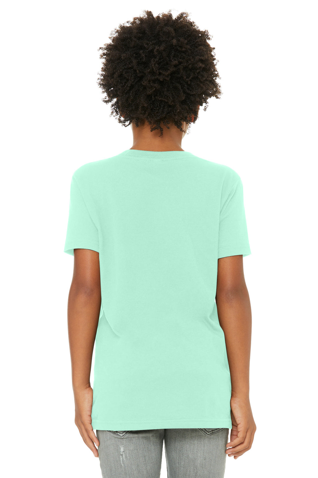 BELLA+CANVAS Youth Jersey Short Sleeve Tee. BC3001Y - Mint - back