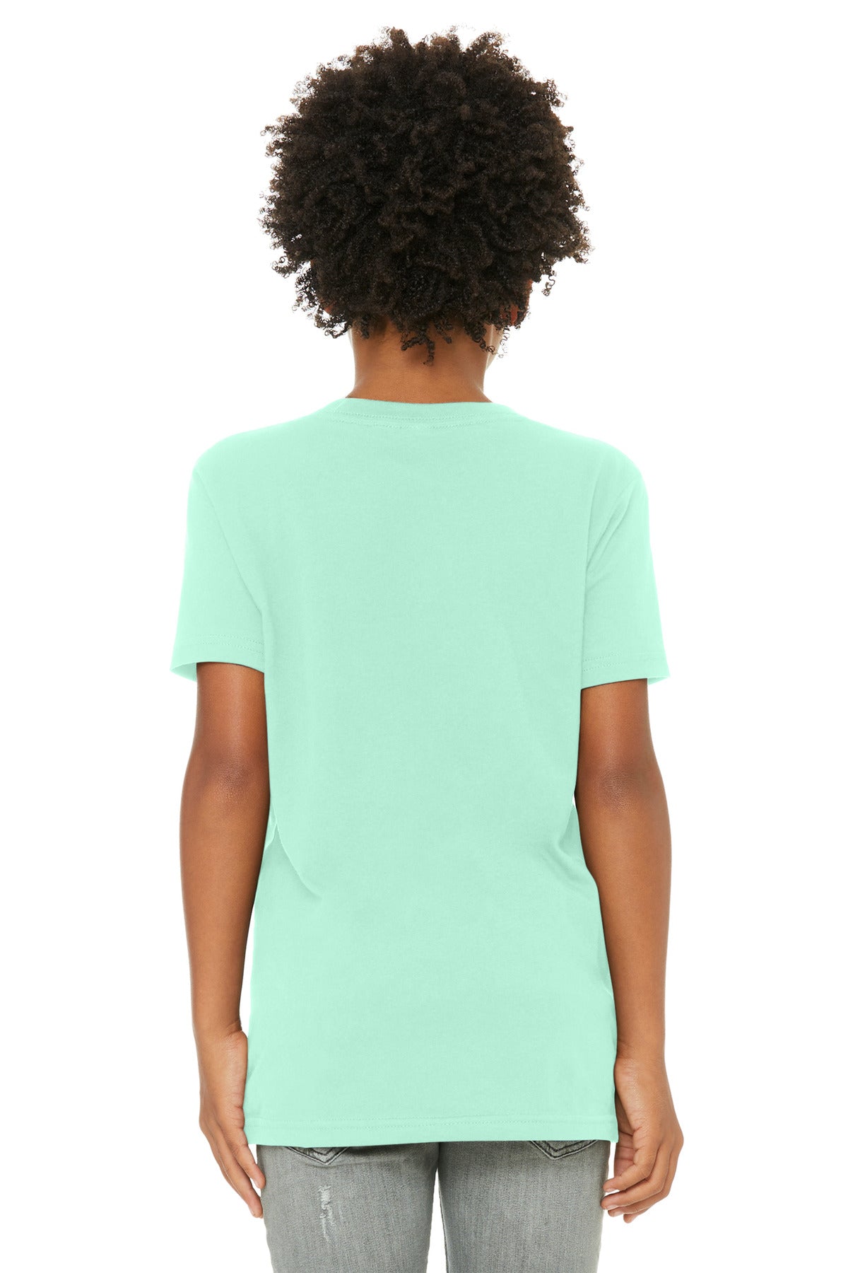 BELLA+CANVAS Youth Jersey Short Sleeve Tee. BC3001Y - Mint - back
