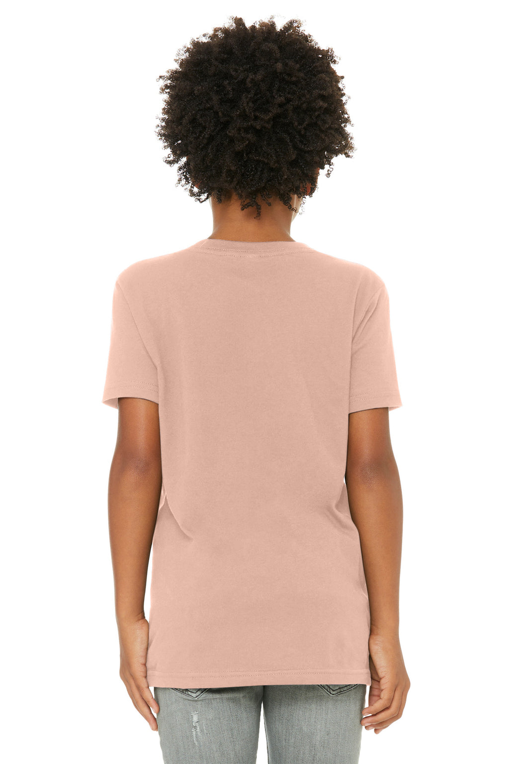 BELLA+CANVAS Youth Jersey Short Sleeve Tee. BC3001Y - Peach - back