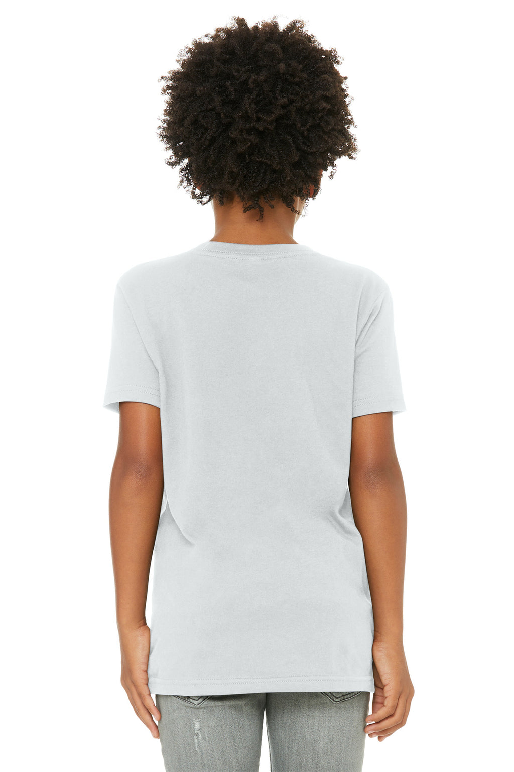BELLA+CANVAS Youth Jersey Short Sleeve Tee. BC3001Y - Silver - back