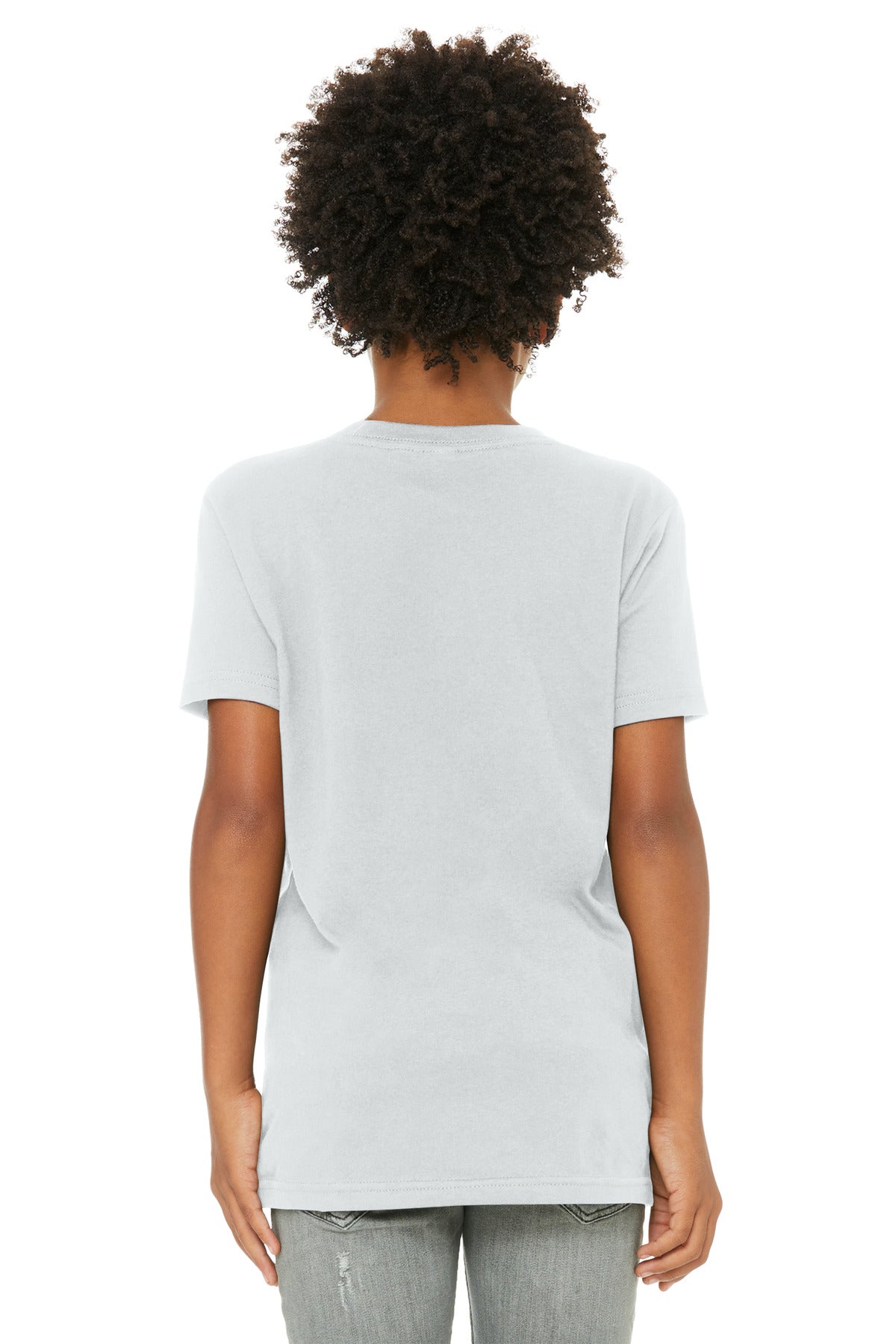 BELLA+CANVAS Youth Jersey Short Sleeve Tee. BC3001Y - Silver - back