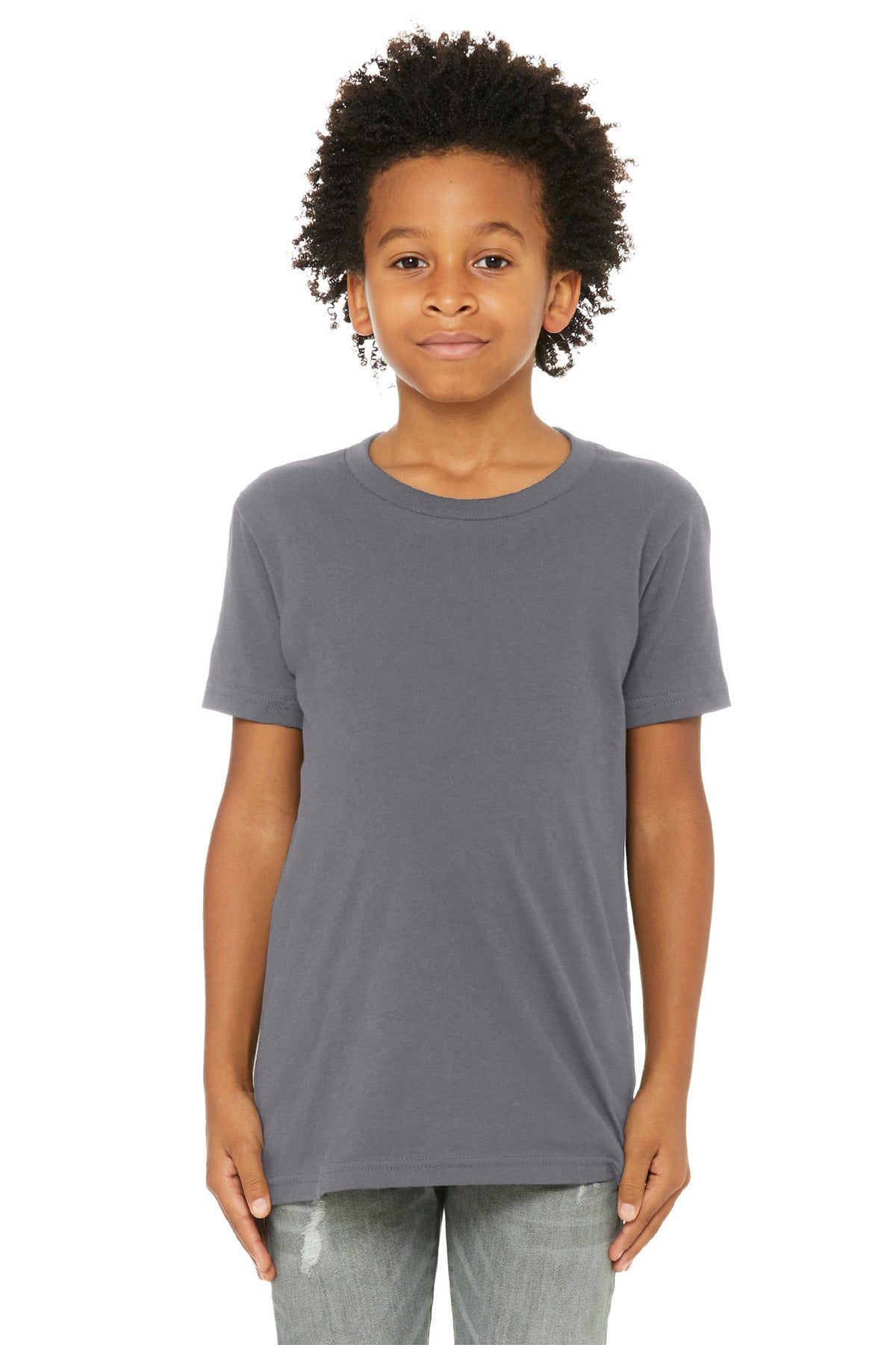 BELLA+CANVAS Youth Jersey Short Sleeve Tee. BC3001Y - Storm - front