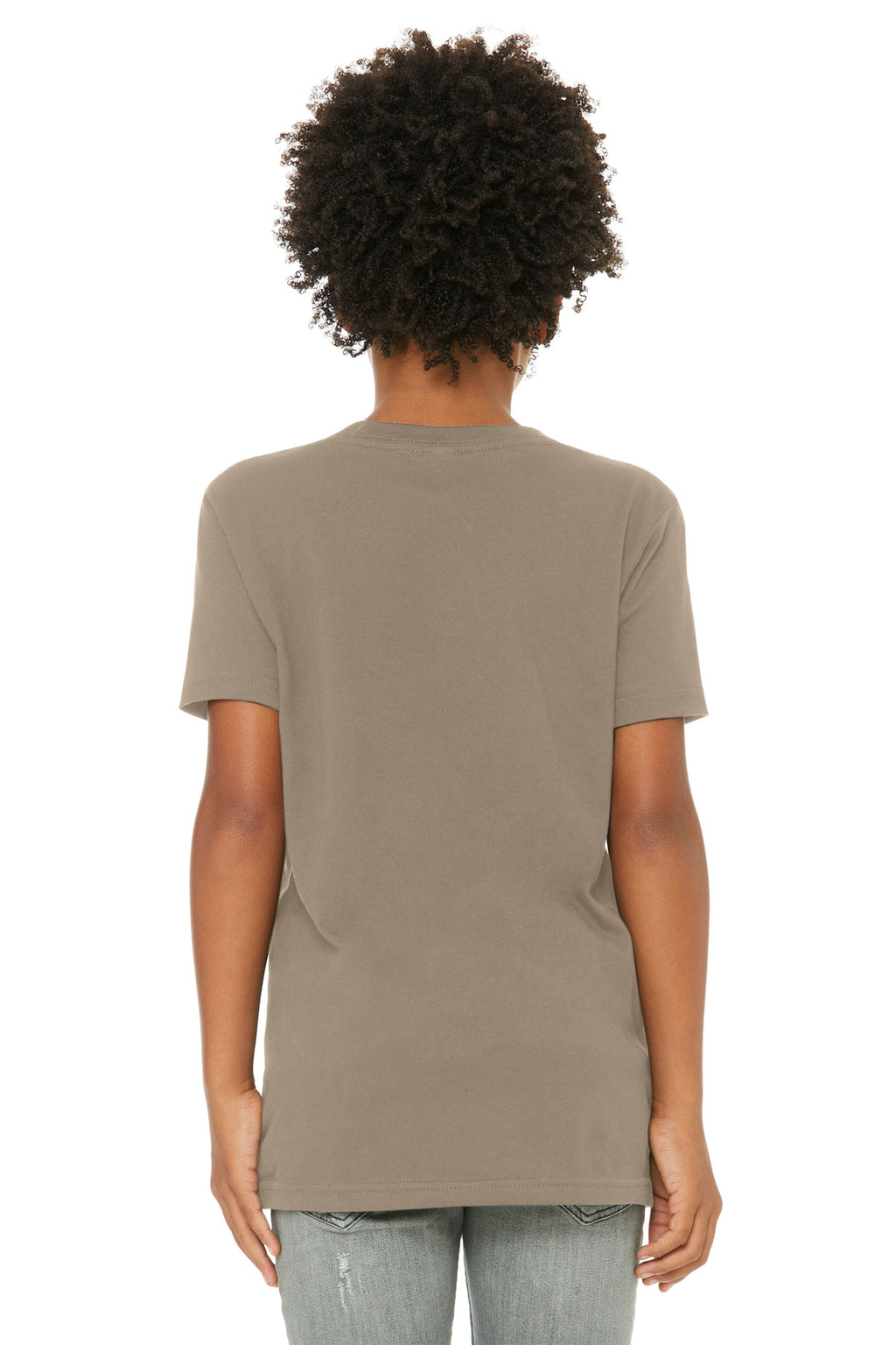 BELLA+CANVAS Youth Jersey Short Sleeve Tee. BC3001Y - Tan - back