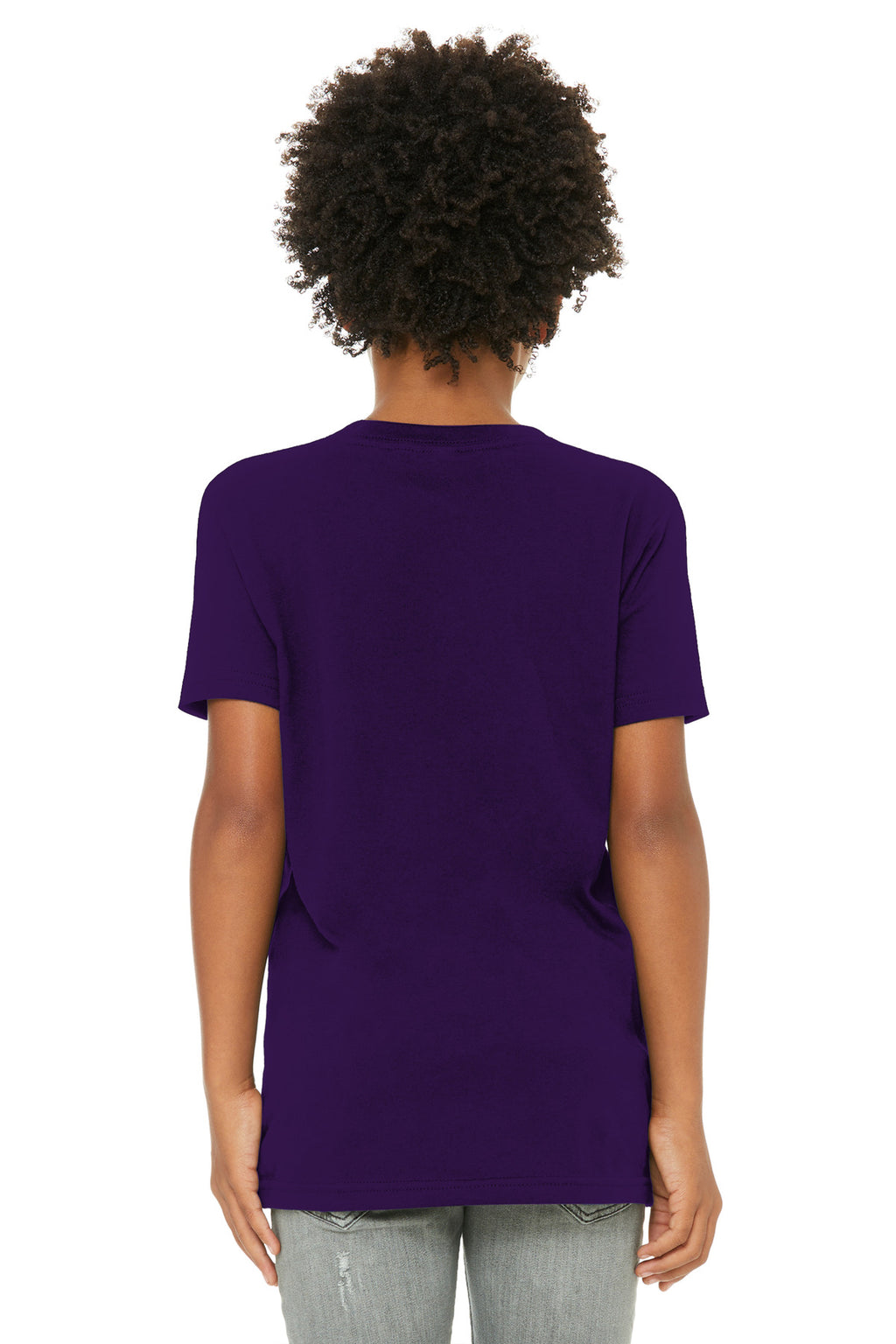 BELLA+CANVAS Youth Jersey Short Sleeve Tee. BC3001Y - Team Purple - back