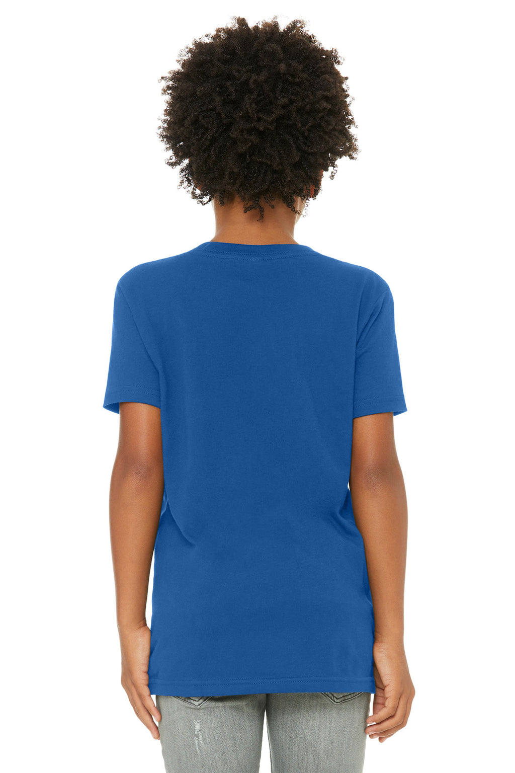 BELLA+CANVAS Youth Jersey Short Sleeve Tee. BC3001Y - True Royal - back