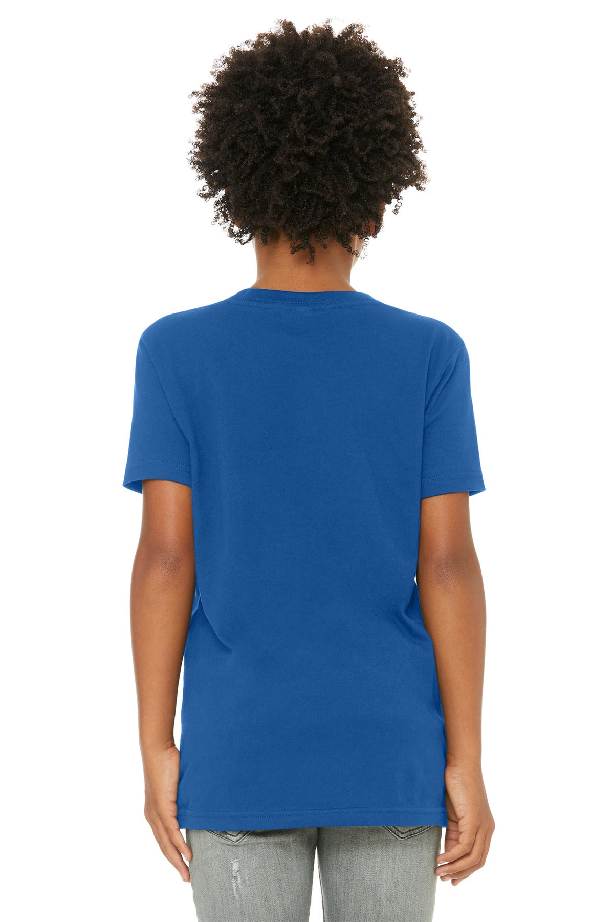 BELLA+CANVAS Youth Jersey Short Sleeve Tee. BC3001Y - True Royal - back