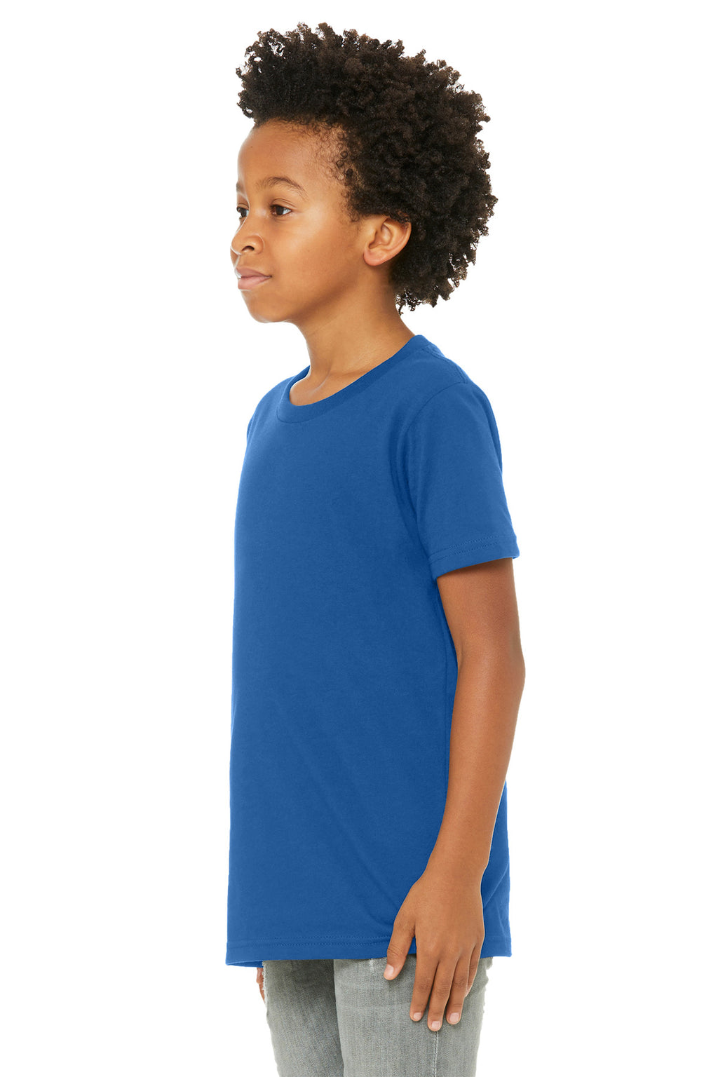 BELLA+CANVAS Youth Jersey Short Sleeve Tee. BC3001Y - True Royal - side