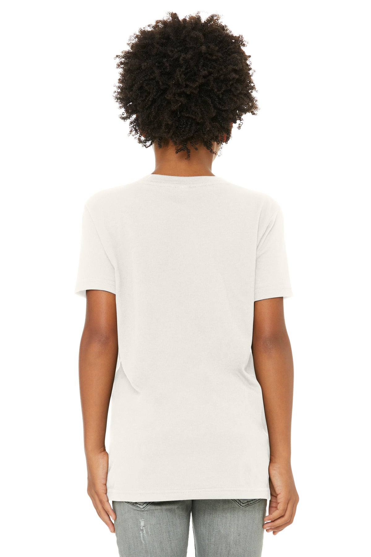 BELLA+CANVAS Youth Jersey Short Sleeve Tee. BC3001Y - Vintage White - back