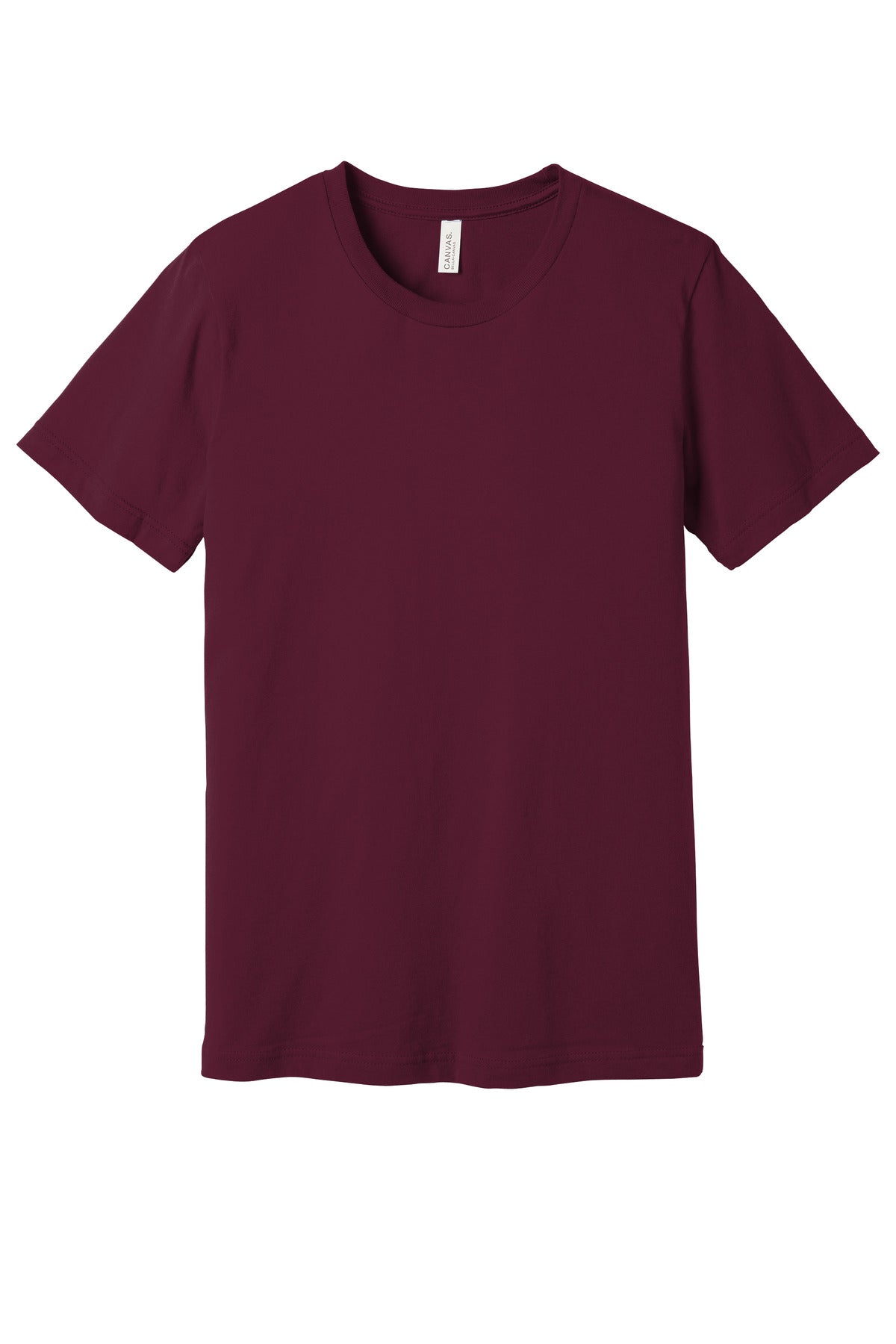 BELLA+CANVAS Unisex Jersey Short Sleeve Tee. BC3001 - Maroon - front