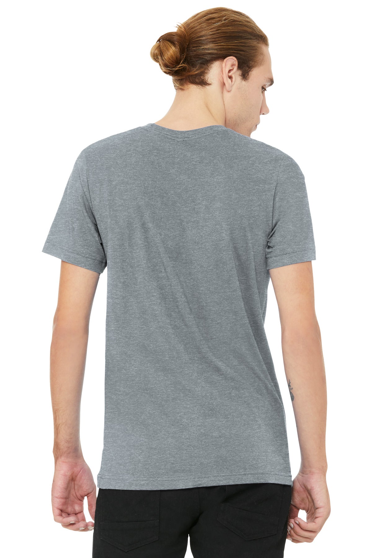 BELLA+CANVAS Unisex Heather CVC V-Neck Tee BC3005CVC - Athletic Heather - back