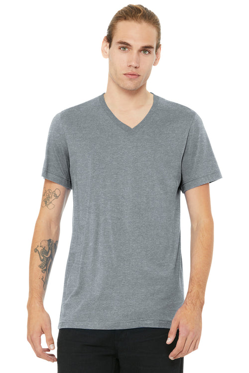 BELLA+CANVAS Unisex Heather CVC V-Neck Tee BC3005CVC - Athletic Heather - front
