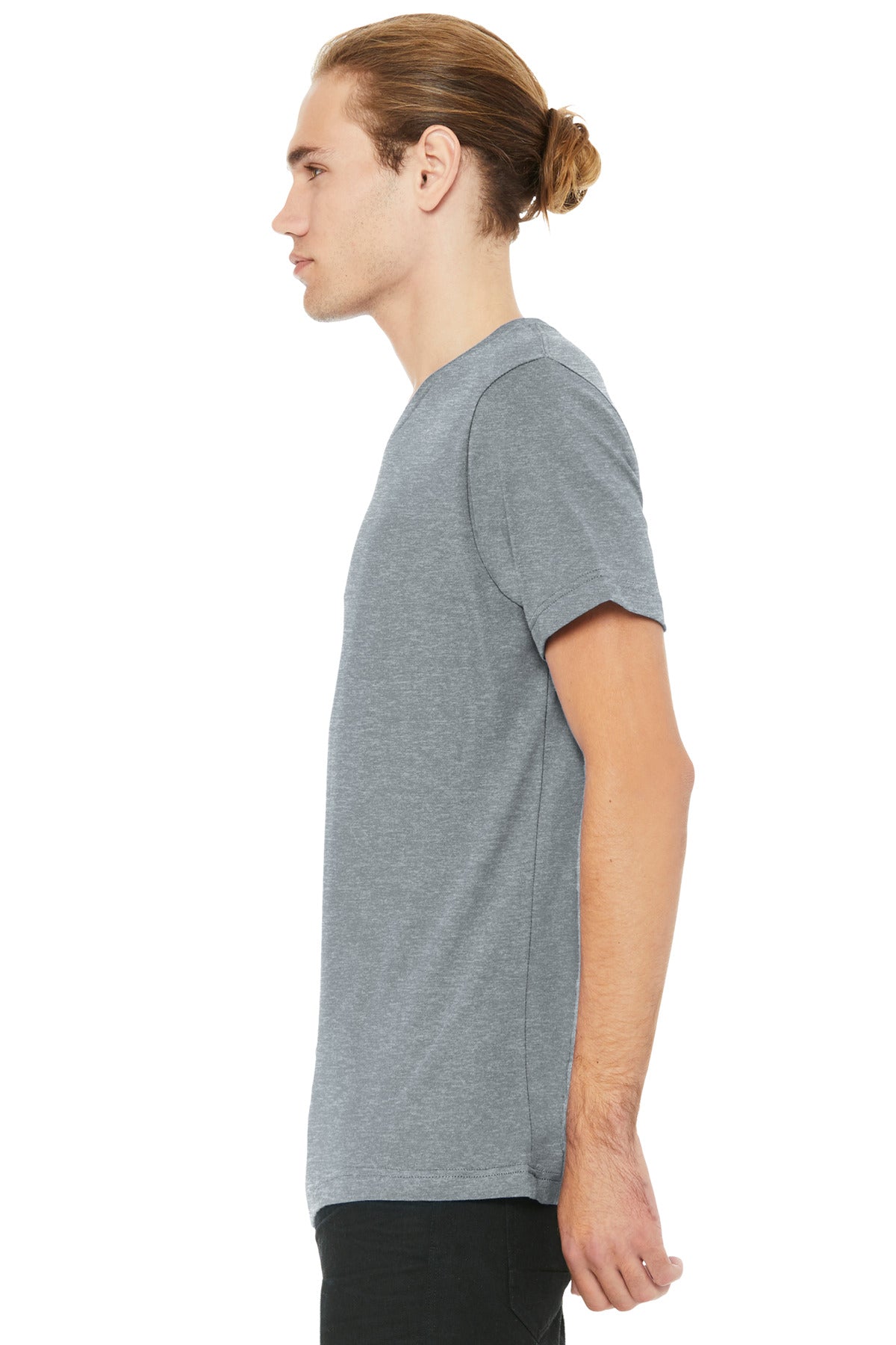 BELLA+CANVAS Unisex Heather CVC V-Neck Tee BC3005CVC - Athletic Heather - side