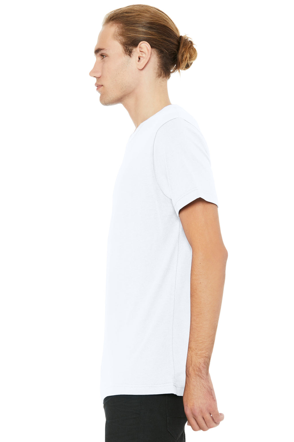 BELLA+CANVAS Unisex Heather CVC V-Neck Tee BC3005CVC - Solid White Blend - side