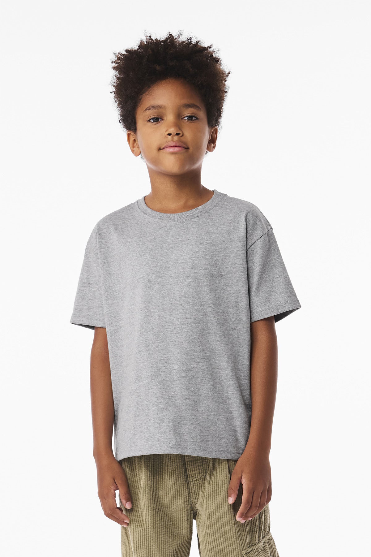 BELLA+CANVAS Youth 6-Ounce Heavyweight Tee BC3010Y - Athletic Heather - front
