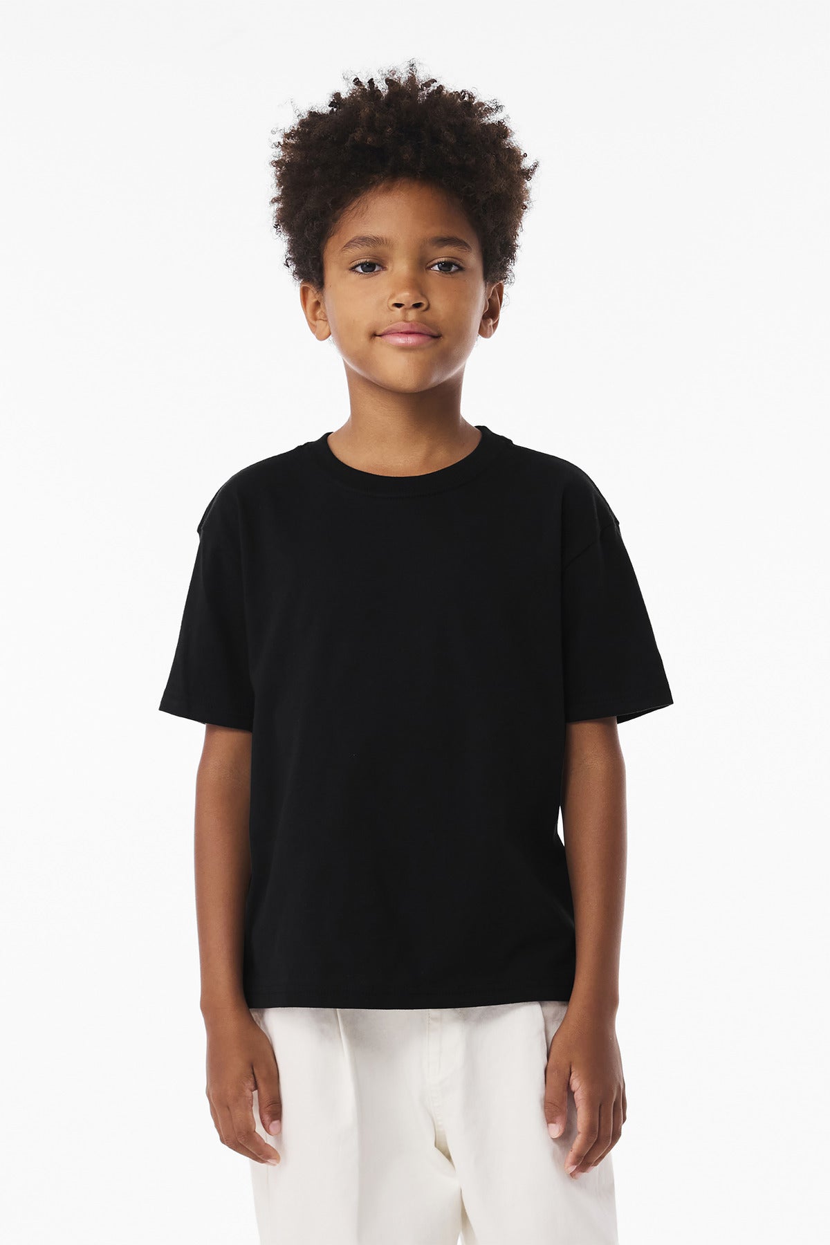 BELLA+CANVAS Youth 6-Ounce Heavyweight Tee BC3010Y - Black - front