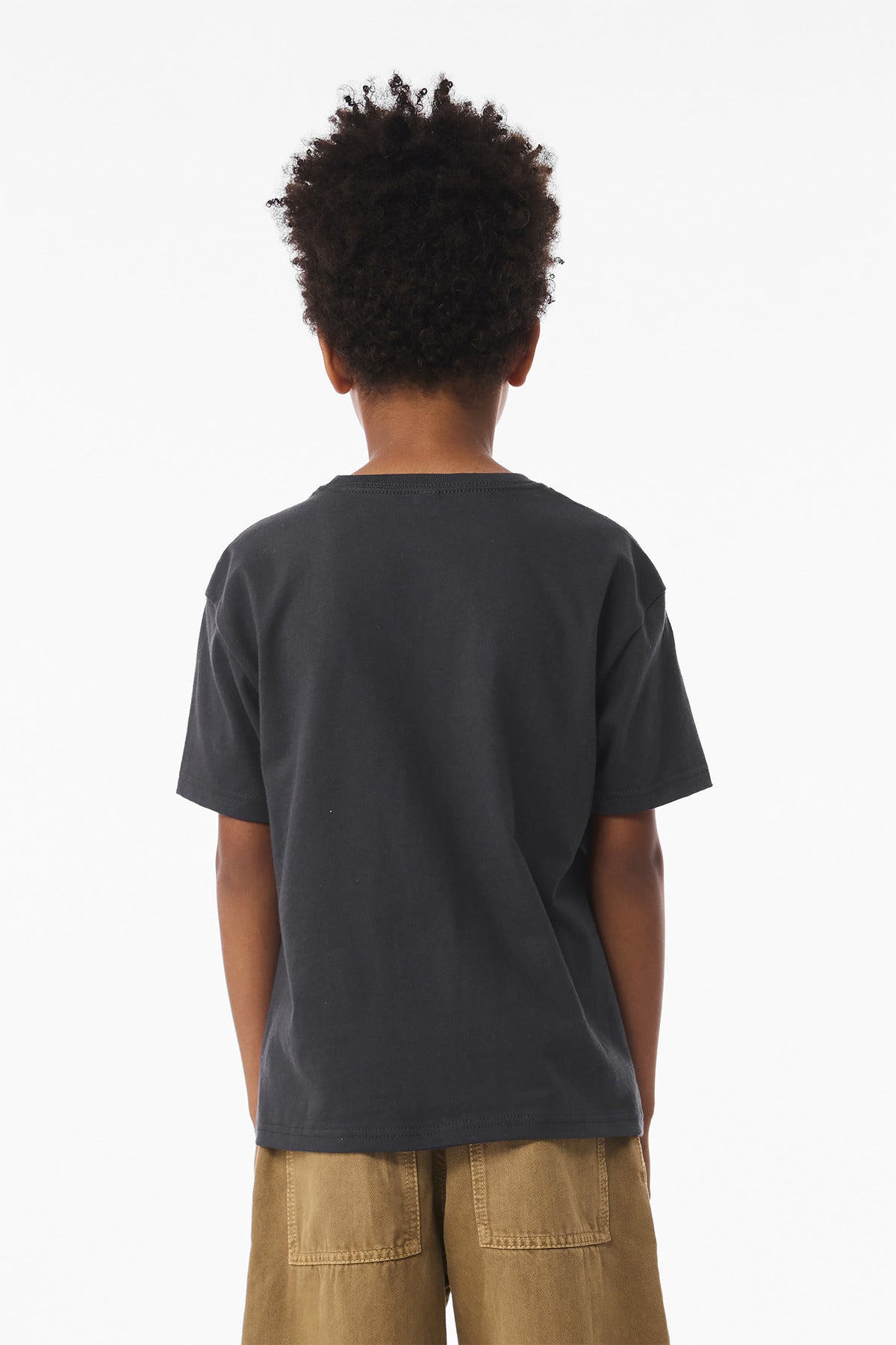 BELLA+CANVAS Youth 6-Ounce Heavyweight Tee BC3010Y - Dark Grey - back