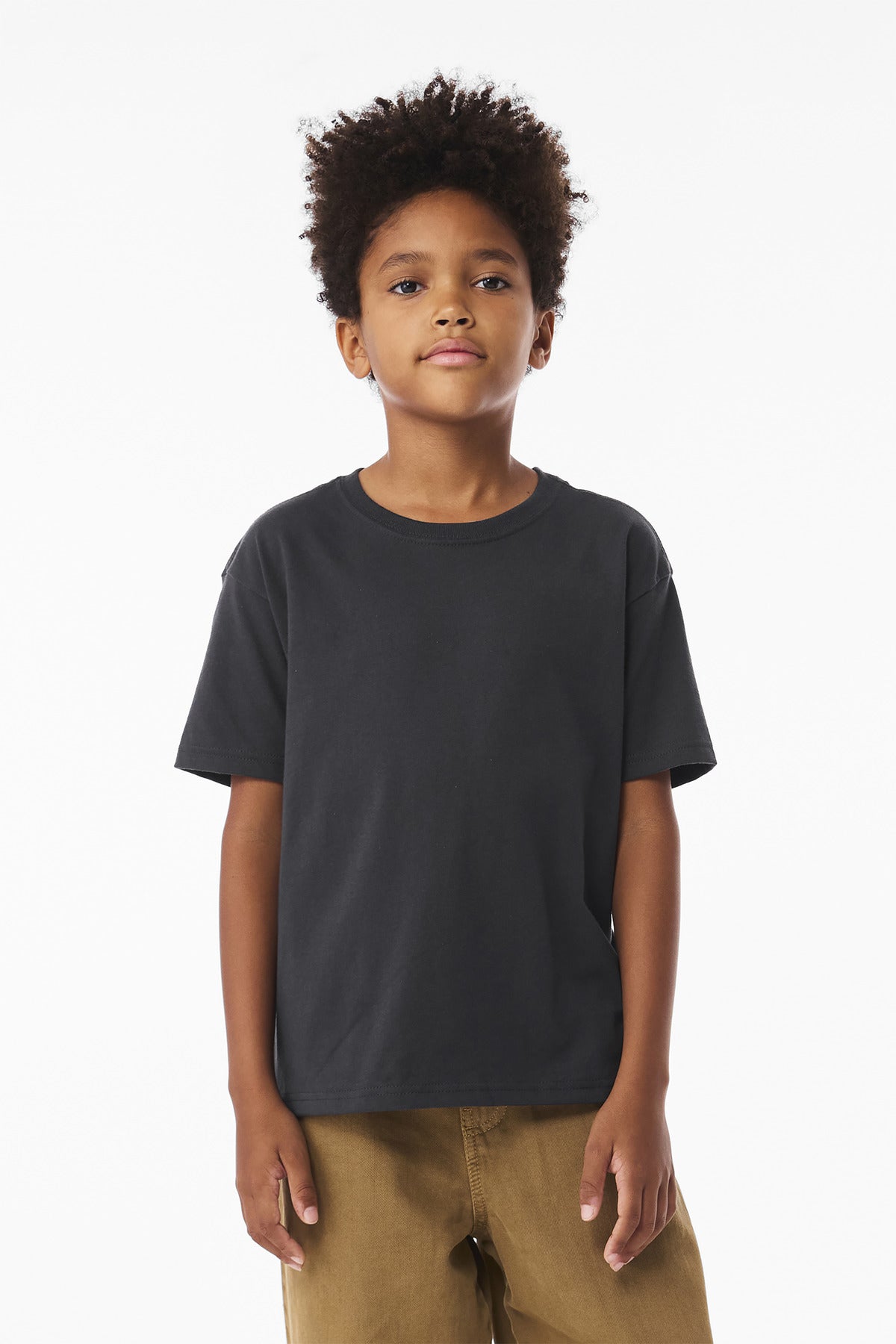 BELLA+CANVAS Youth 6-Ounce Heavyweight Tee BC3010Y - Dark Grey - front